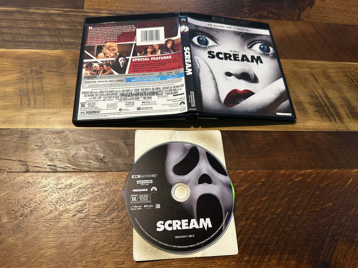 Scream 4K Ultra HD-Paramount-Wes Craven 90’s Horror Classic-No Digital