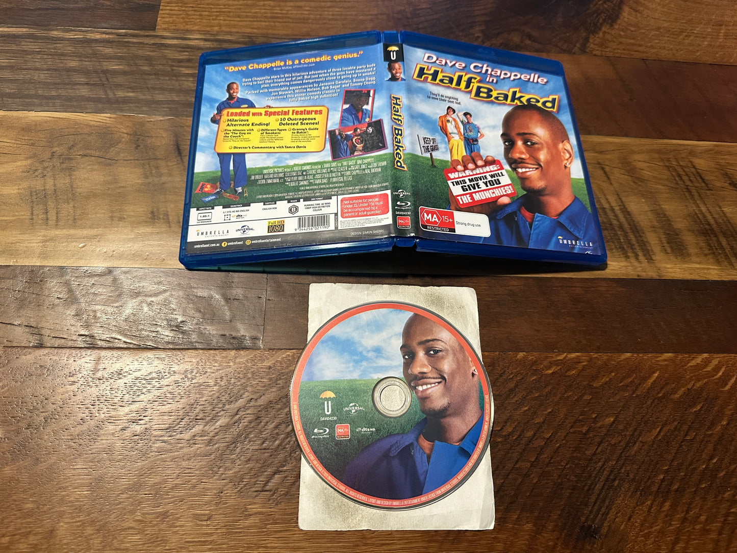 Half Baked (Blu ray, Umbrella Entertainment, Dave Chappelle, Region B)