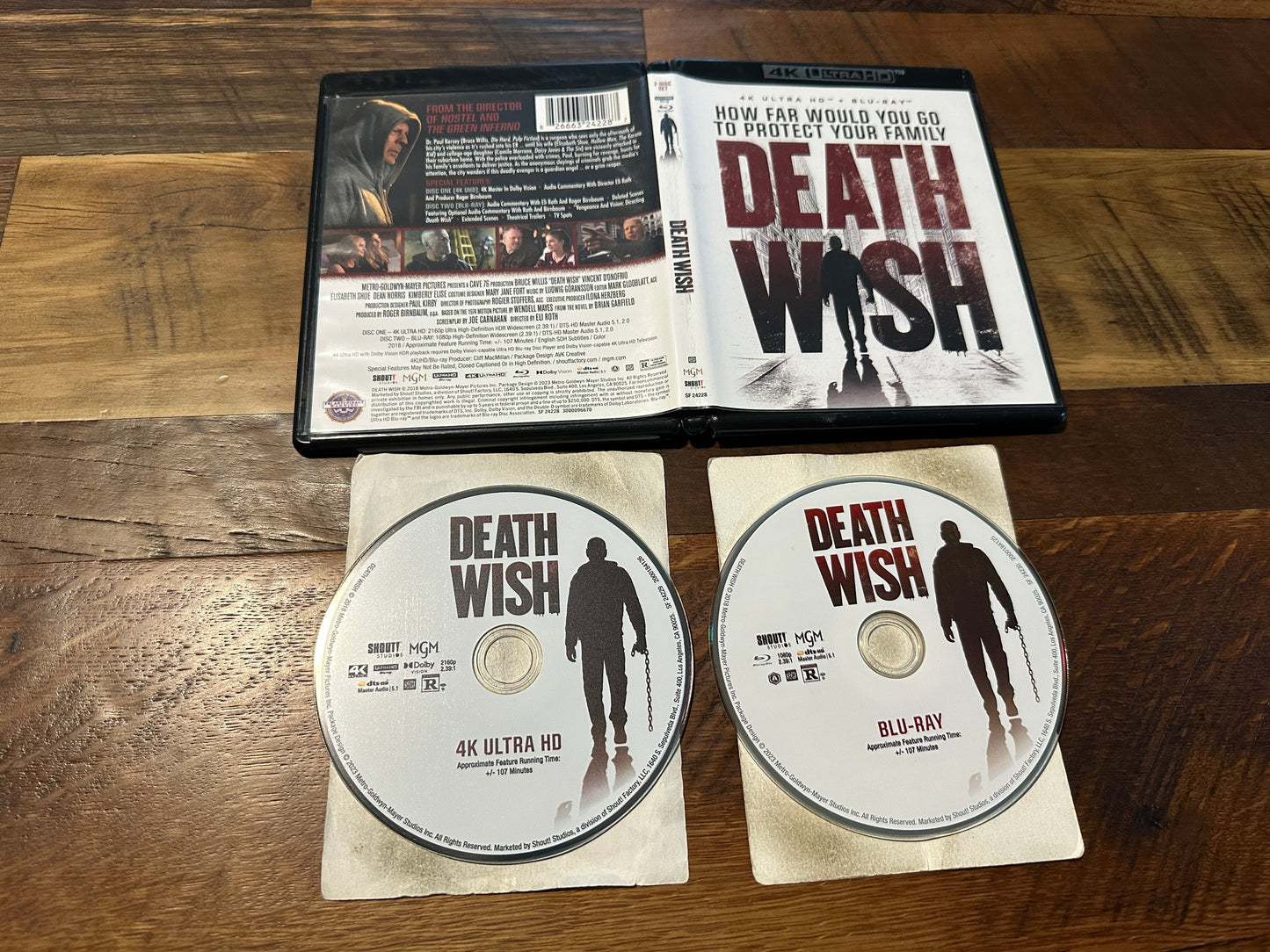 Death Wish 2018 (4K Ultra HD/Blu ray, Shout Studios, 2 Disc, No Digital)