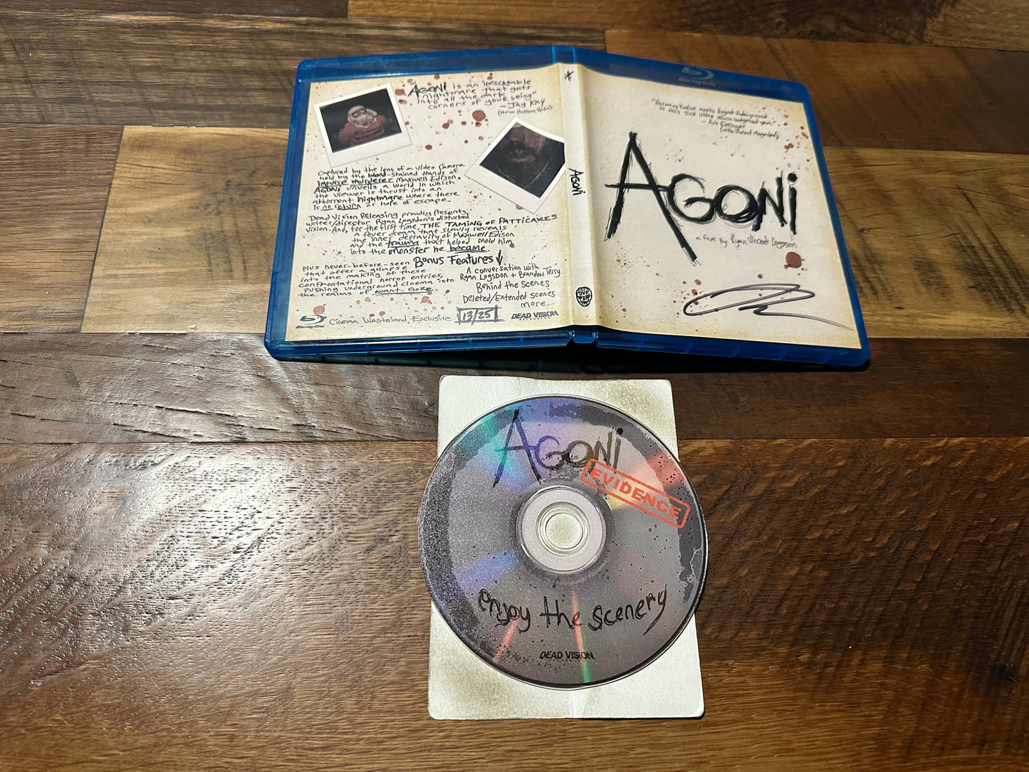 Agoni (Blu ray, Dead Vision, Convention Exclusive, Only 25 Made, Signed)