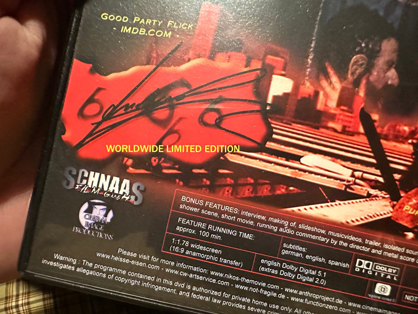 Nikros the Impaler DVD-Rat Pack Indep Films-Limited Edition-Signed-