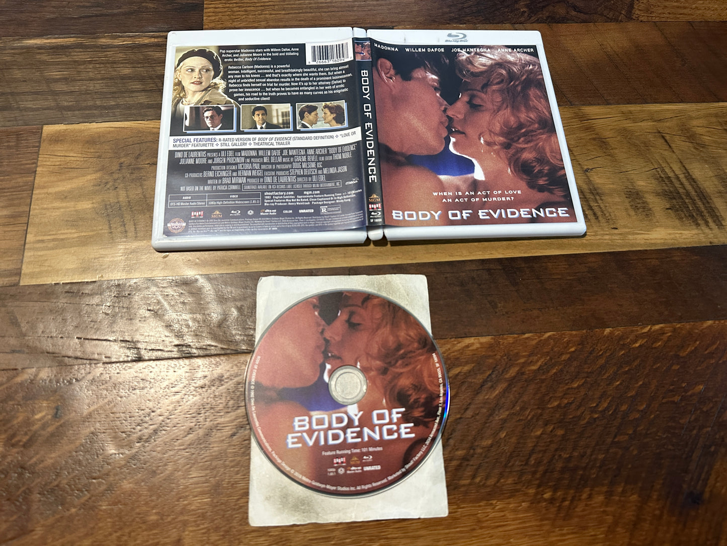 Body Of Evidence (Blu ray, Shout Factory, 90’s Madonna Classic, Widescreen)