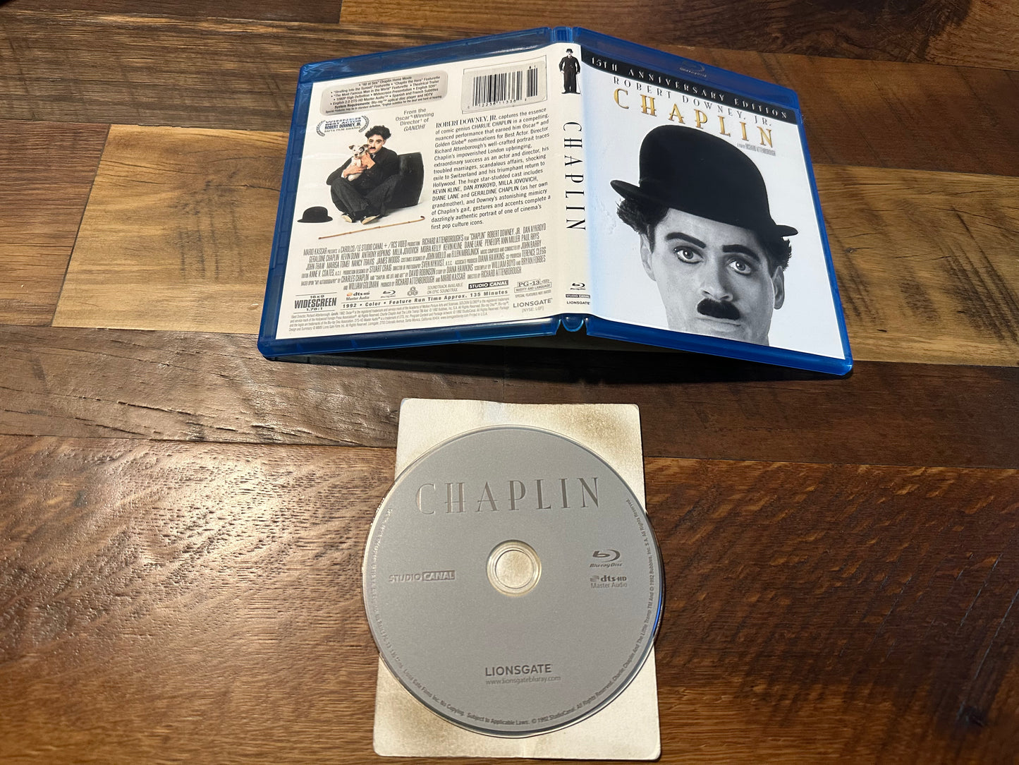 Chaplin Blu ray-Robert Downey Jr. 15th Anniversary Edition-Lionsgate-