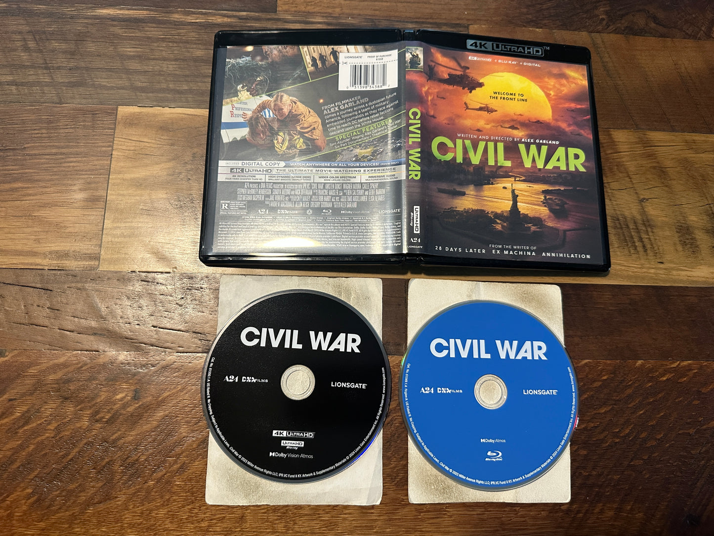 Civil War (4K Ultra HD/Blu ray, Lionsgate, 2 Disc, Widescreen, No Digital)