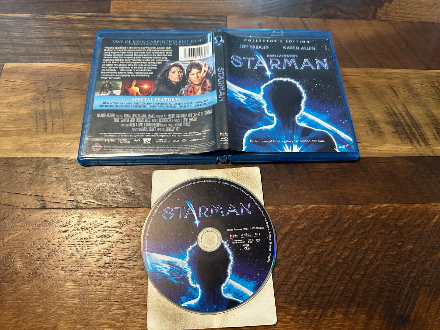 Starman (Blu ray, Scream Factory, Collector’s Edition, Jeff Bridges Classic)
