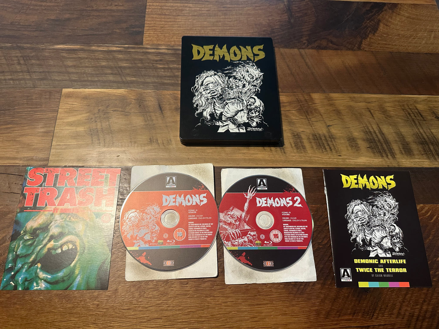 Demons 1 & 2 Blu ray-Arrow Video-Steelbook-Region B-Classics