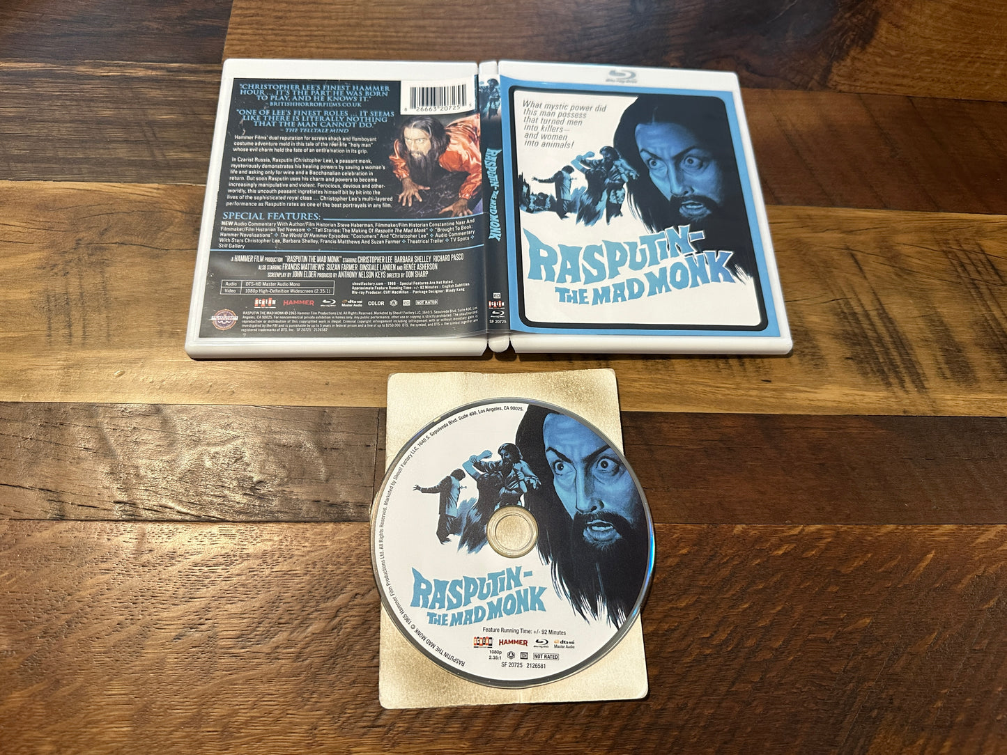 Rasputin The Mad Monk (Blu ray, Scream Factory, 60’s Hammer Horror)