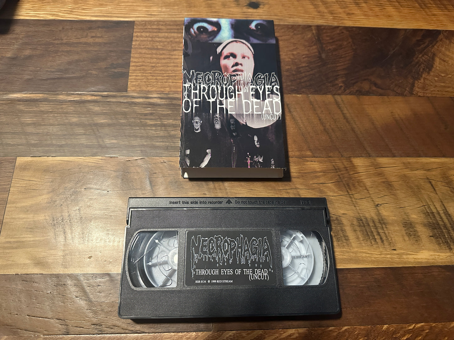 Necrophagia Through Eyes Of The Dead VHS-Red Stream-Uncut-Slipcover