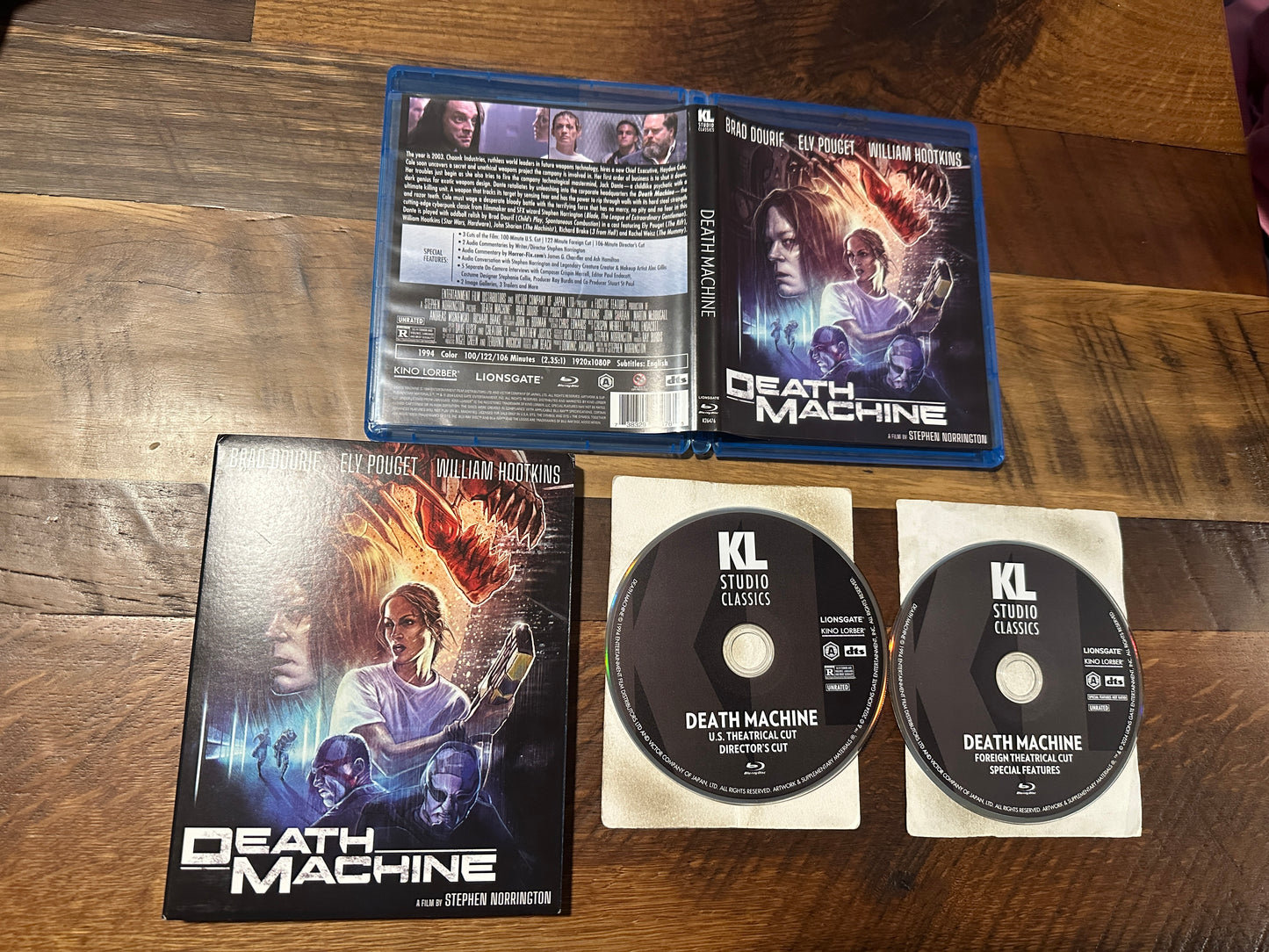 Death Machine (Blu ray, Kino Lorber, 90's Horror Classic, Rare Slipcover)