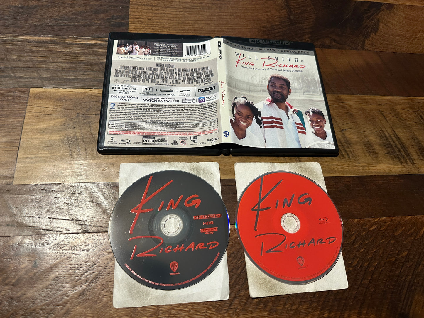 King Richard (4K Ultra HD/Blu ray, Warner Bros, 2 Disc, Will Smith, No Digital)