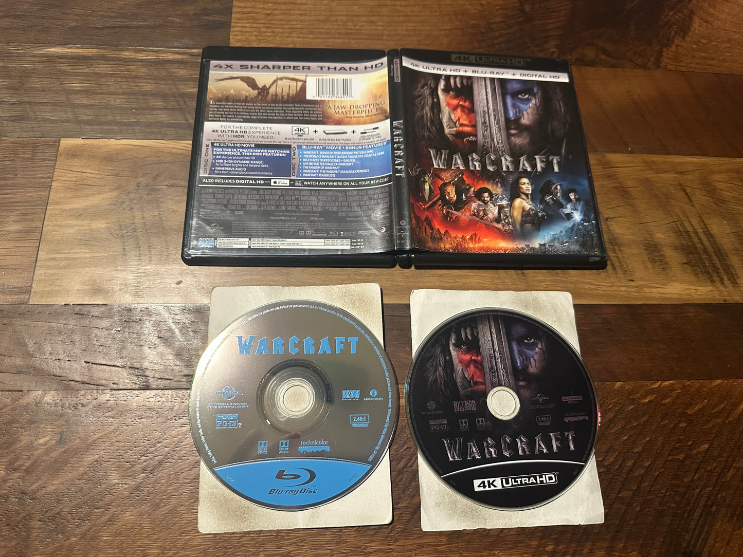 Warcraft (4K Ultra HD/Blu ray, Universal, 2 Disc, Classic, No Digital)