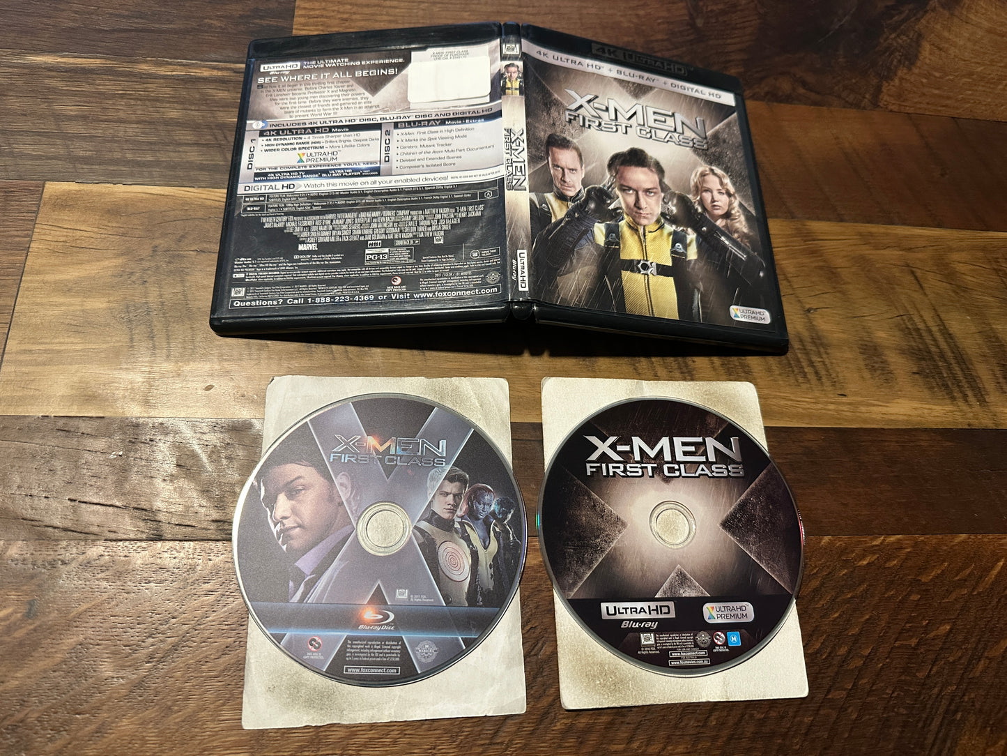 X-Men First Class (4K Ultra/Blu ray, 20th Century Fox, 2 Disc, No Digital)