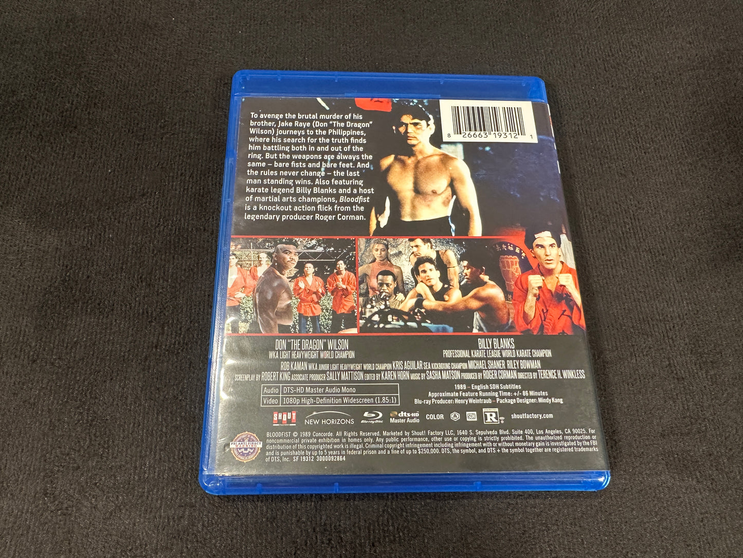 Bloodfist (Blu ray, Shout Factory, 80’s Classic, Widescreen, Roger Corman)