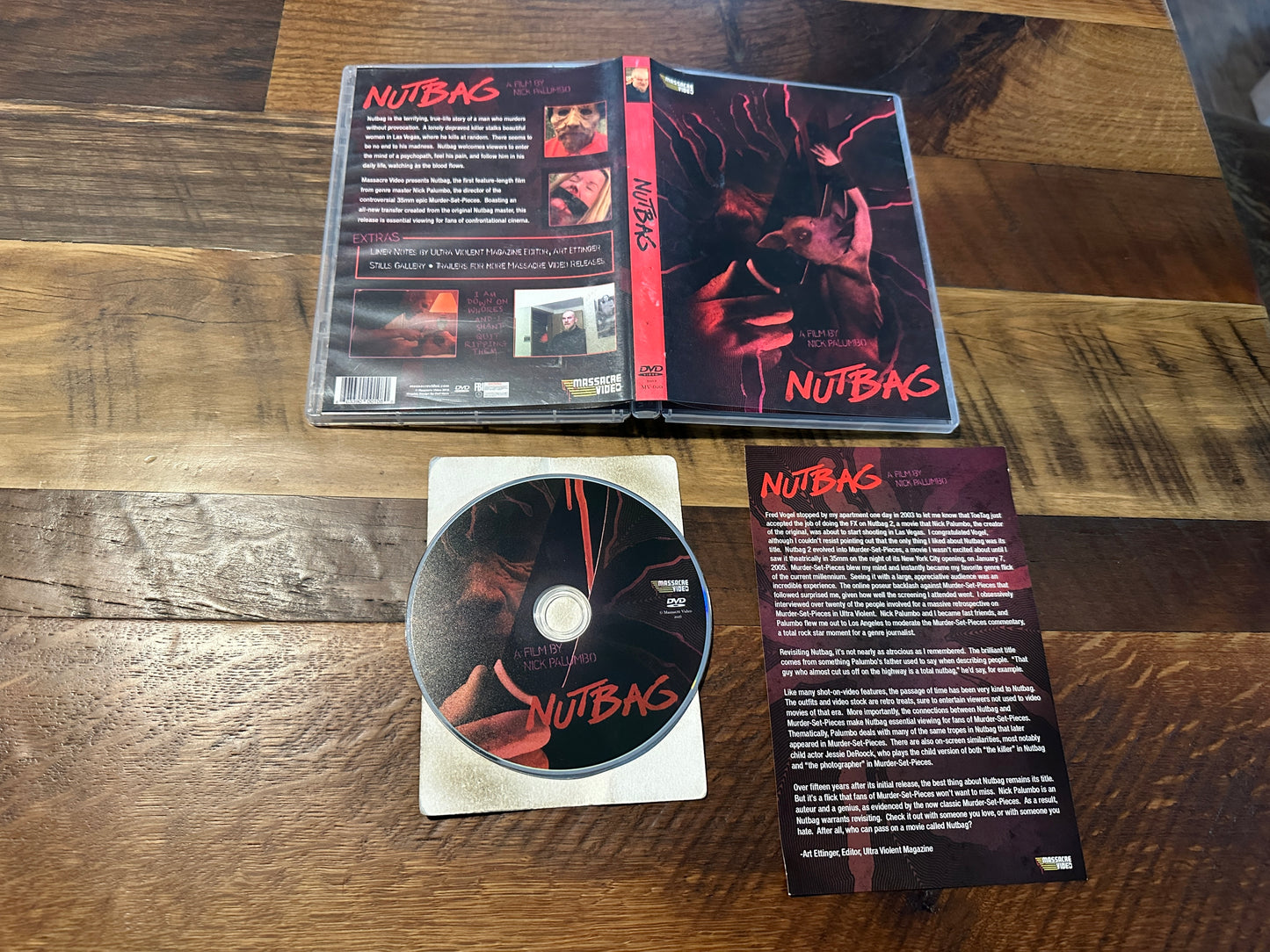 Nutbag (DVD, Massacre Video, Obscure Horror, Nick Palumbo Horror Classic)