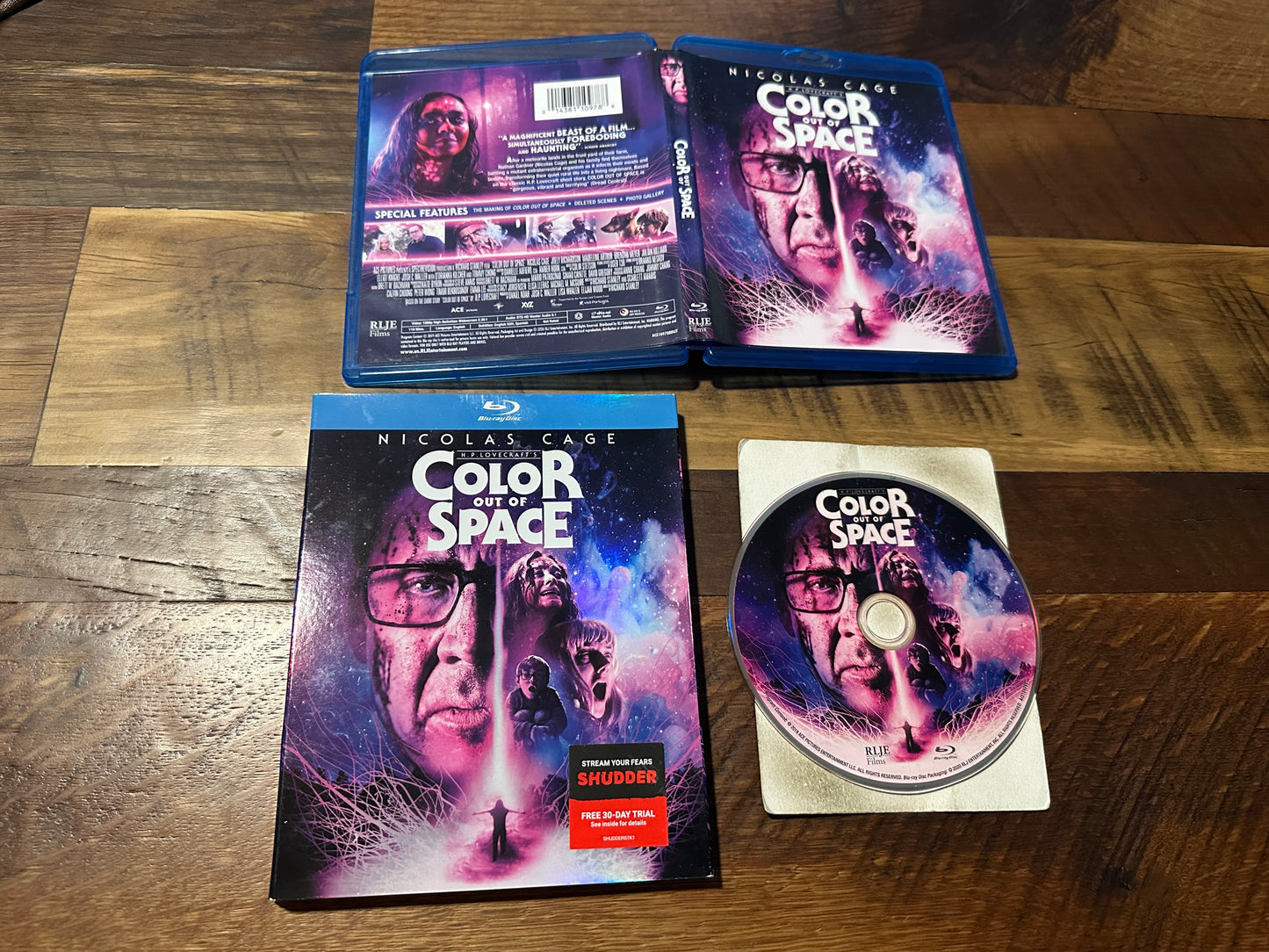 Color Out of Space (Blu ray, RLJE Films, Slipcover, Nicholas Cage Classic)
