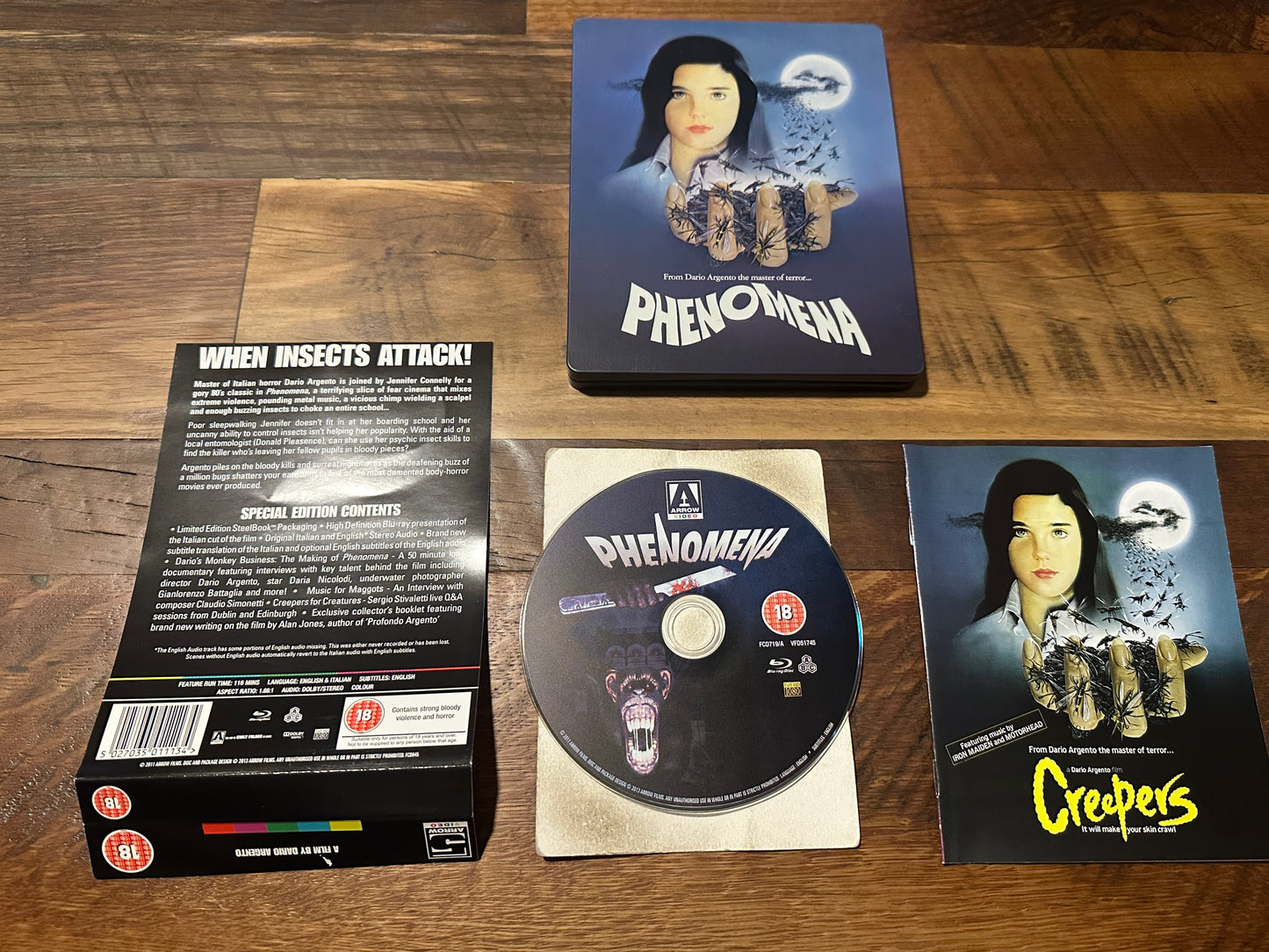 Phenomena (Blu ray, Arrow Video, Steelbook, Special Edition, Classic)