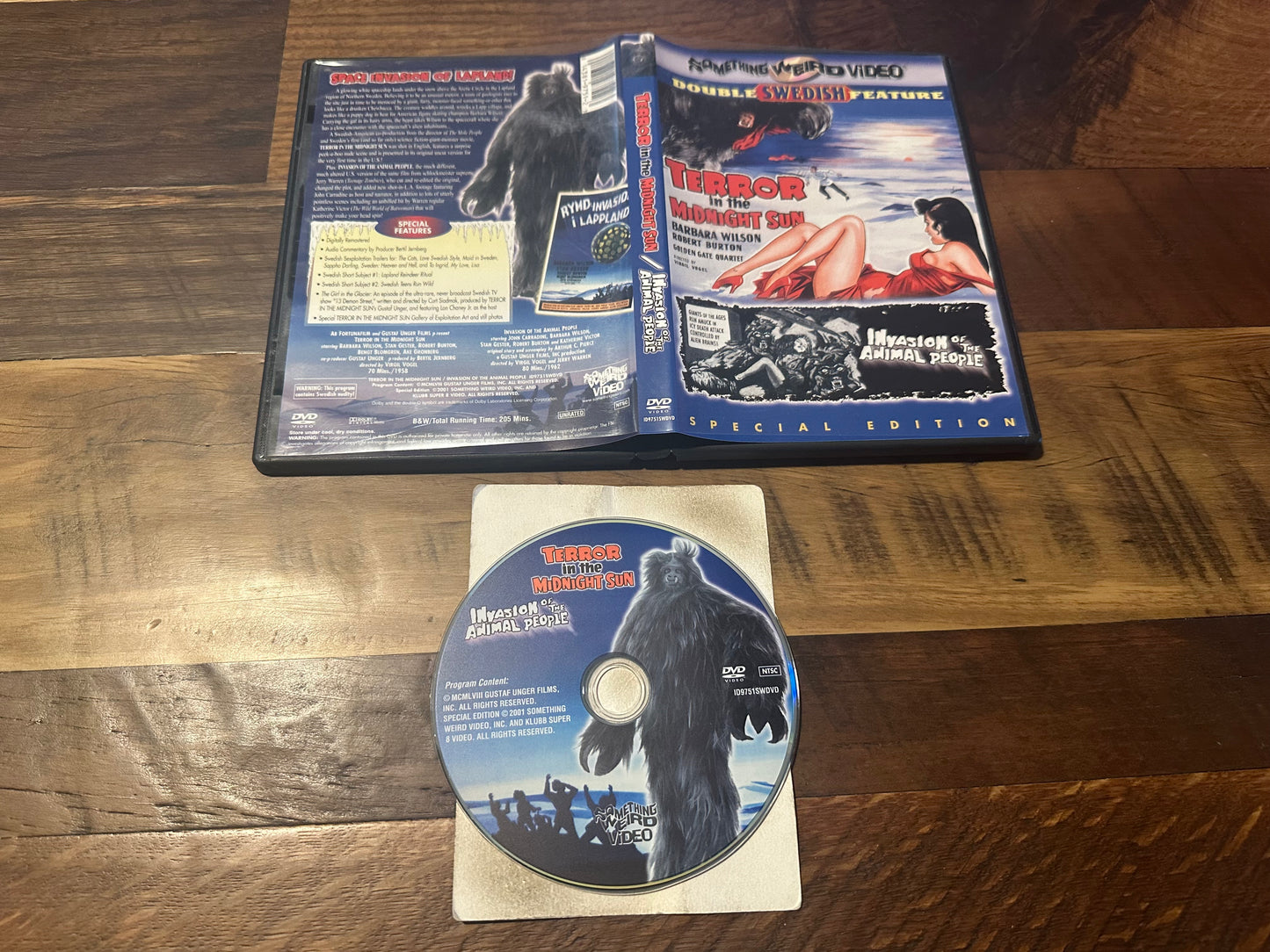Terror in the Midnight Sun & Invasion of the Animal People DVD-Double Feature-SWV-OOP