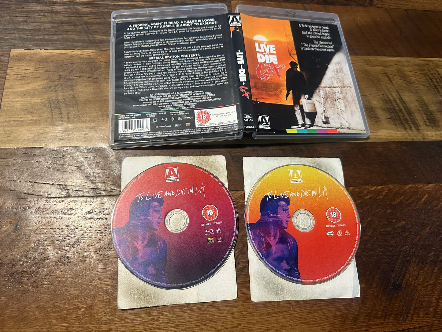 To Live And Die In L.A. (Blu ray/DVD, Arrow Video, 2 Disc, Special Ed, Region B)