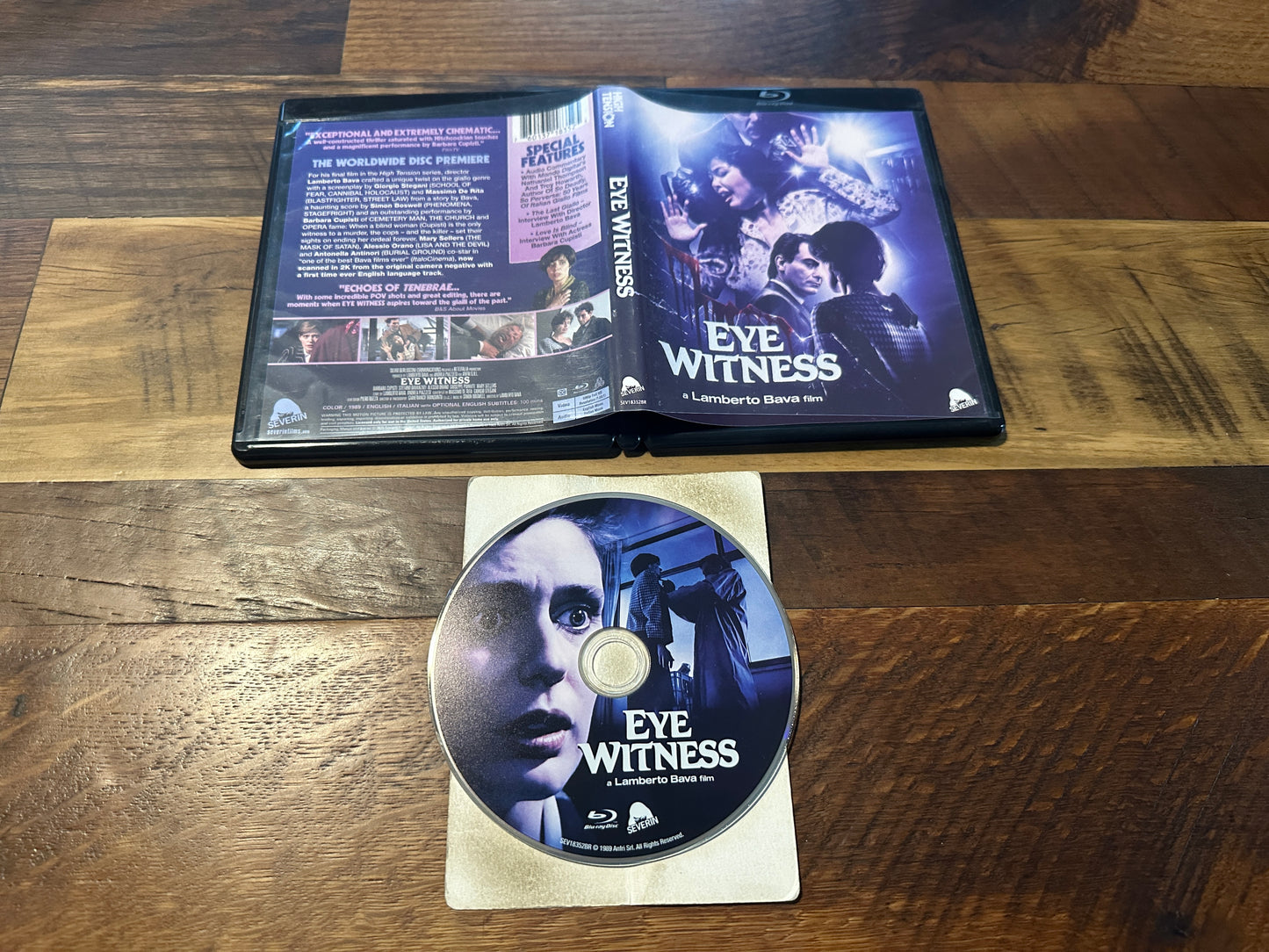 Eye Witness (Blu ray, Severin Films, Lamberto Bava 80’s Classic)