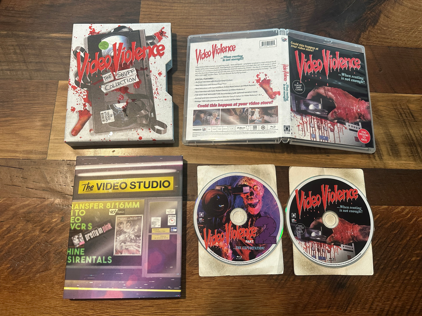 Video Violence 1 & 2 the Snuff Collection (Blu Ray, Vinegar Syndrome, Hard Slipcover)