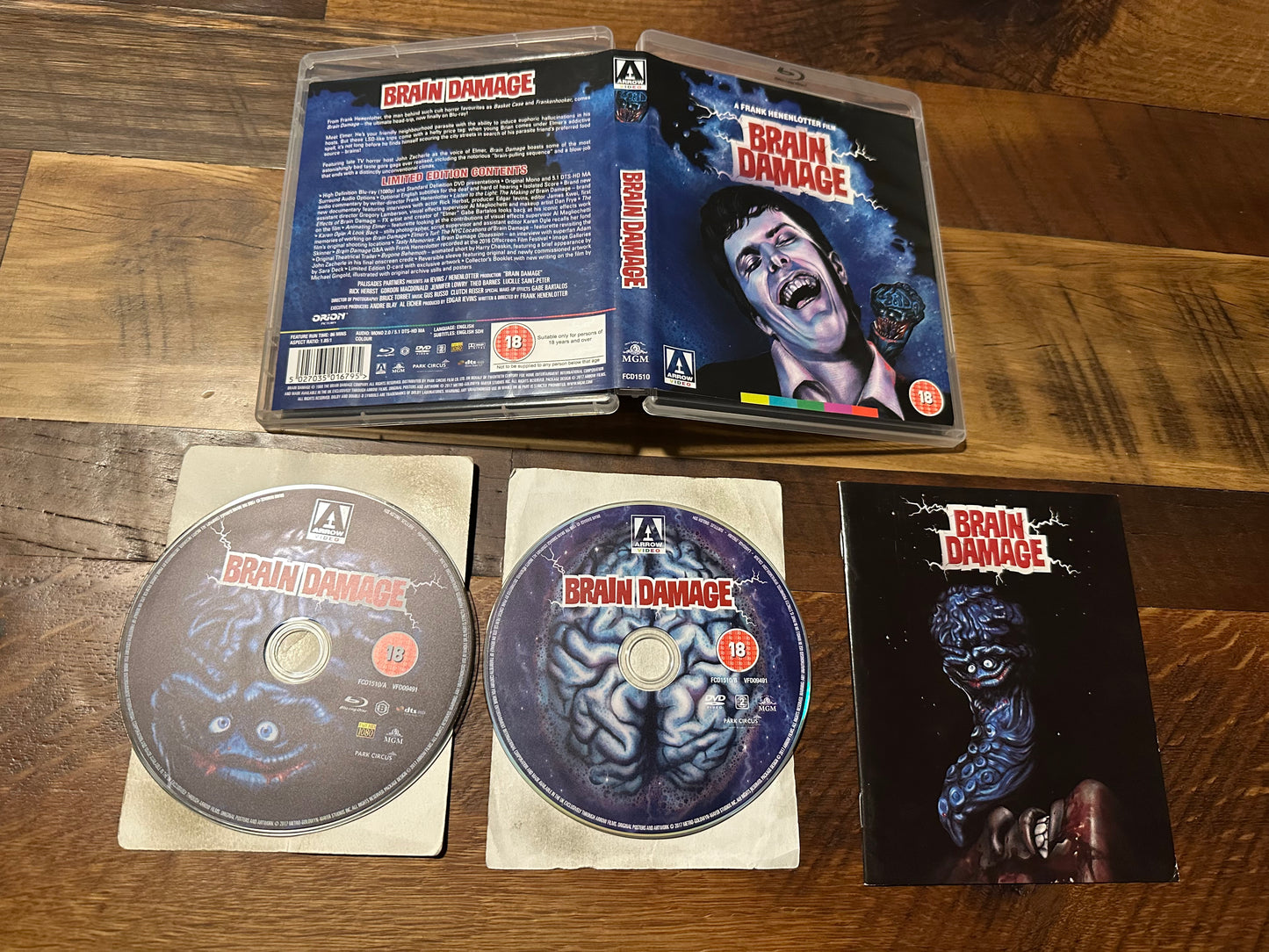 Brain Damage Blu-ray/DVD*Arrow Video*2 Disc*Region B PAL*Booklet*