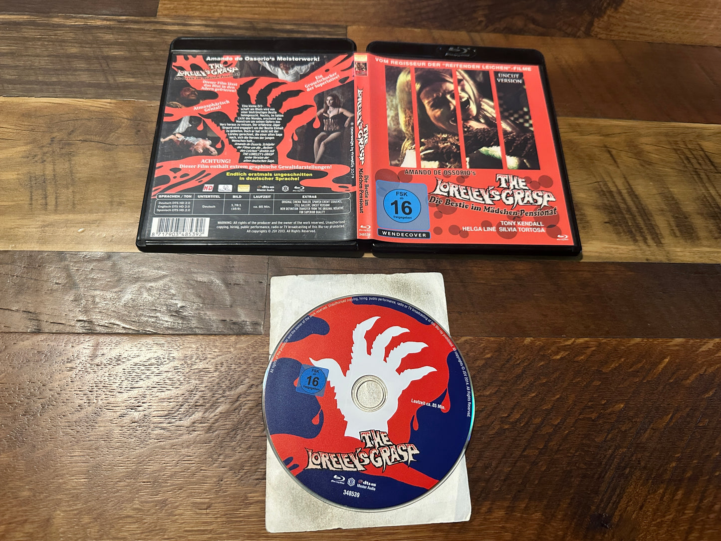 The Loreley’s Grasp (Blu ray, 70’s Classic Horror, Uncut Version, Region B)