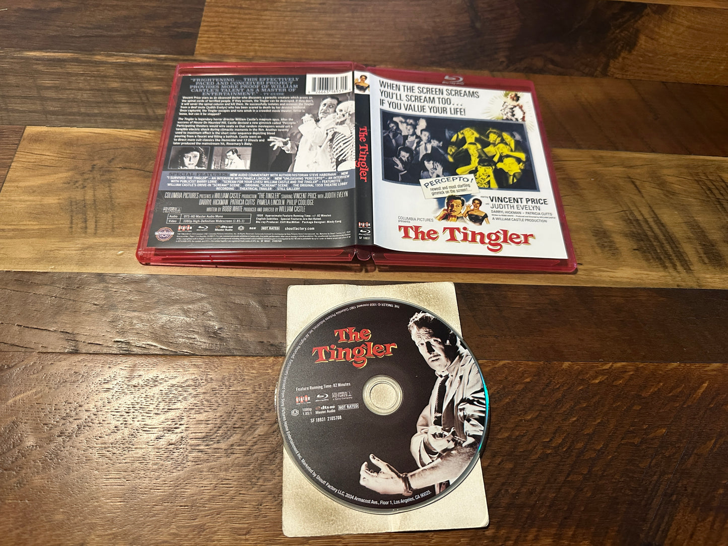 The Tingler 1959 (Blu ray, Scream Factory, Vincent Price Classic)