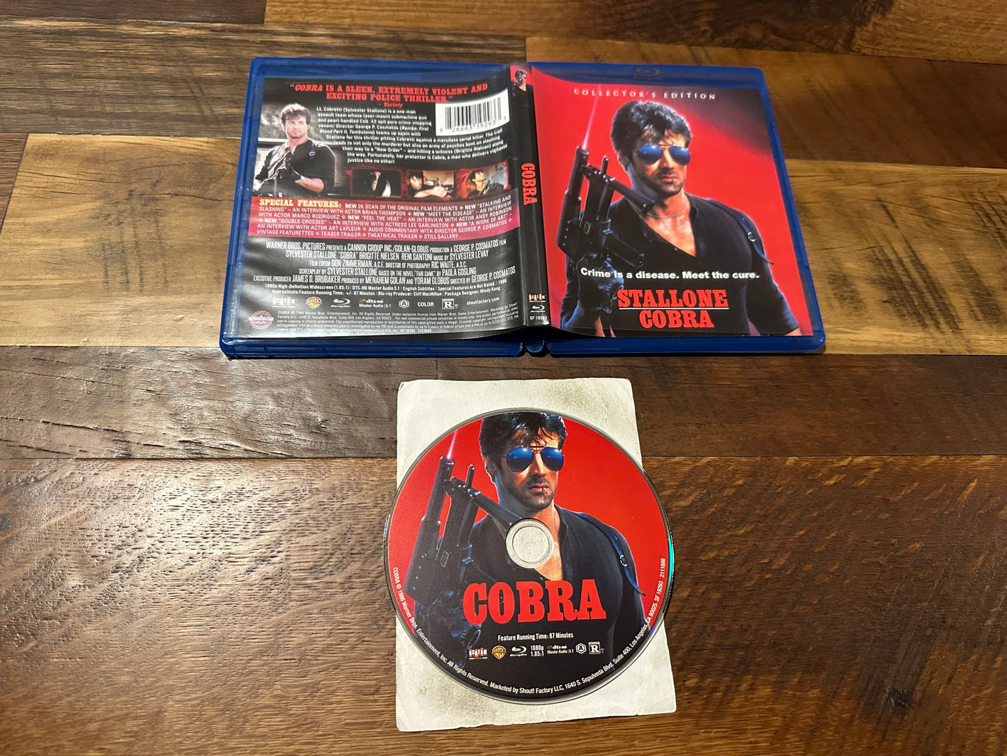 Cobra (Blu ray, Scream Factory, Collector’s Edition, Stallone Classic)