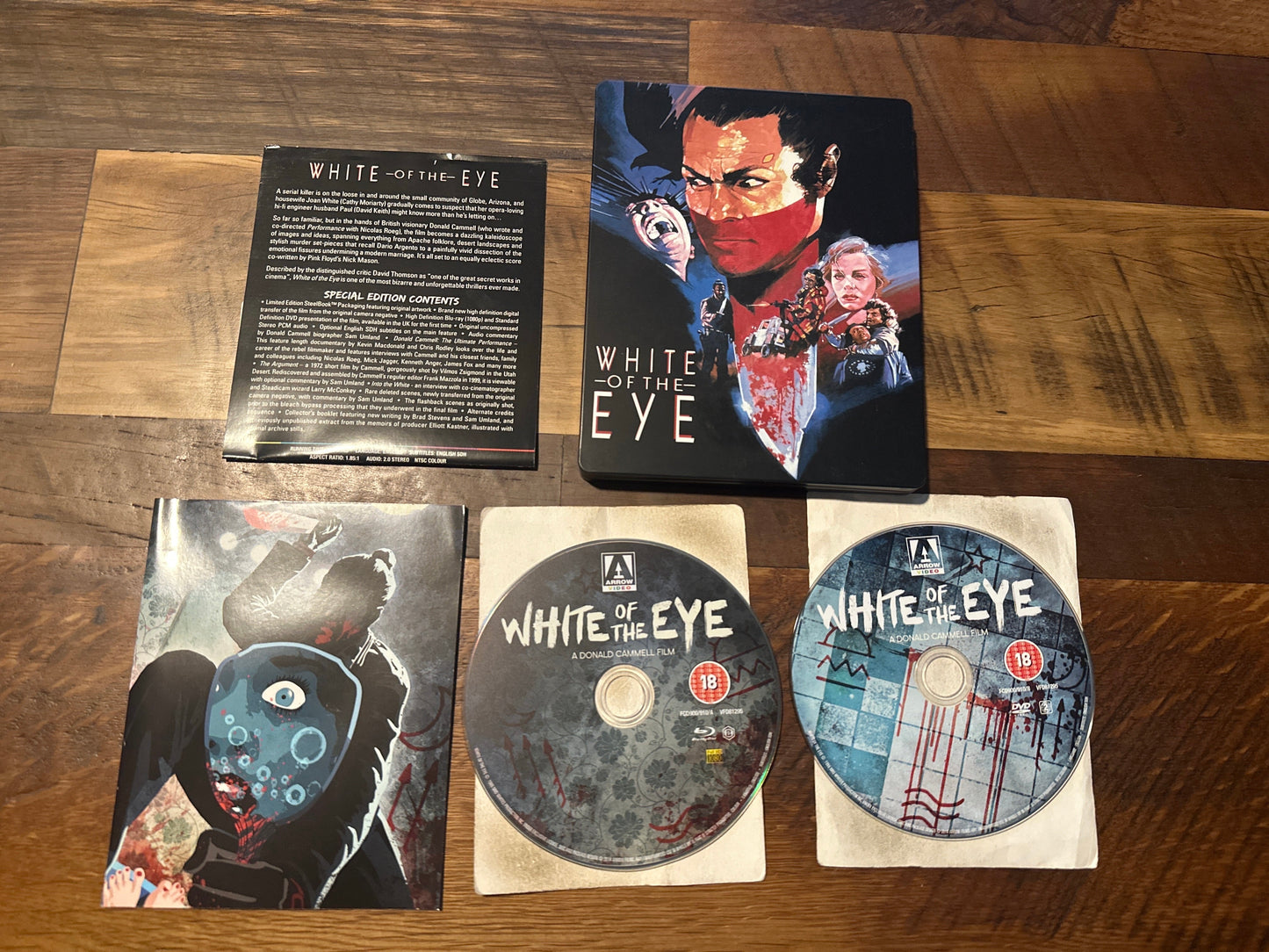 White Of The Eye Blu ray/DVD-Steelbook-Arrow Video-Region B-