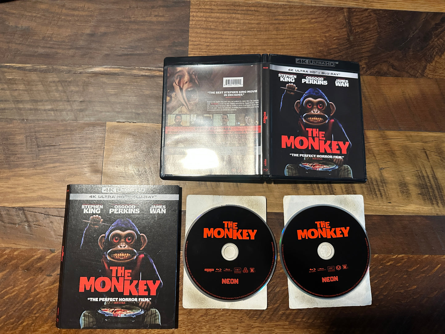 The Monkey (4K Ultra HD/Blu ray, Neon, Stephen King Horror, Slipcover)