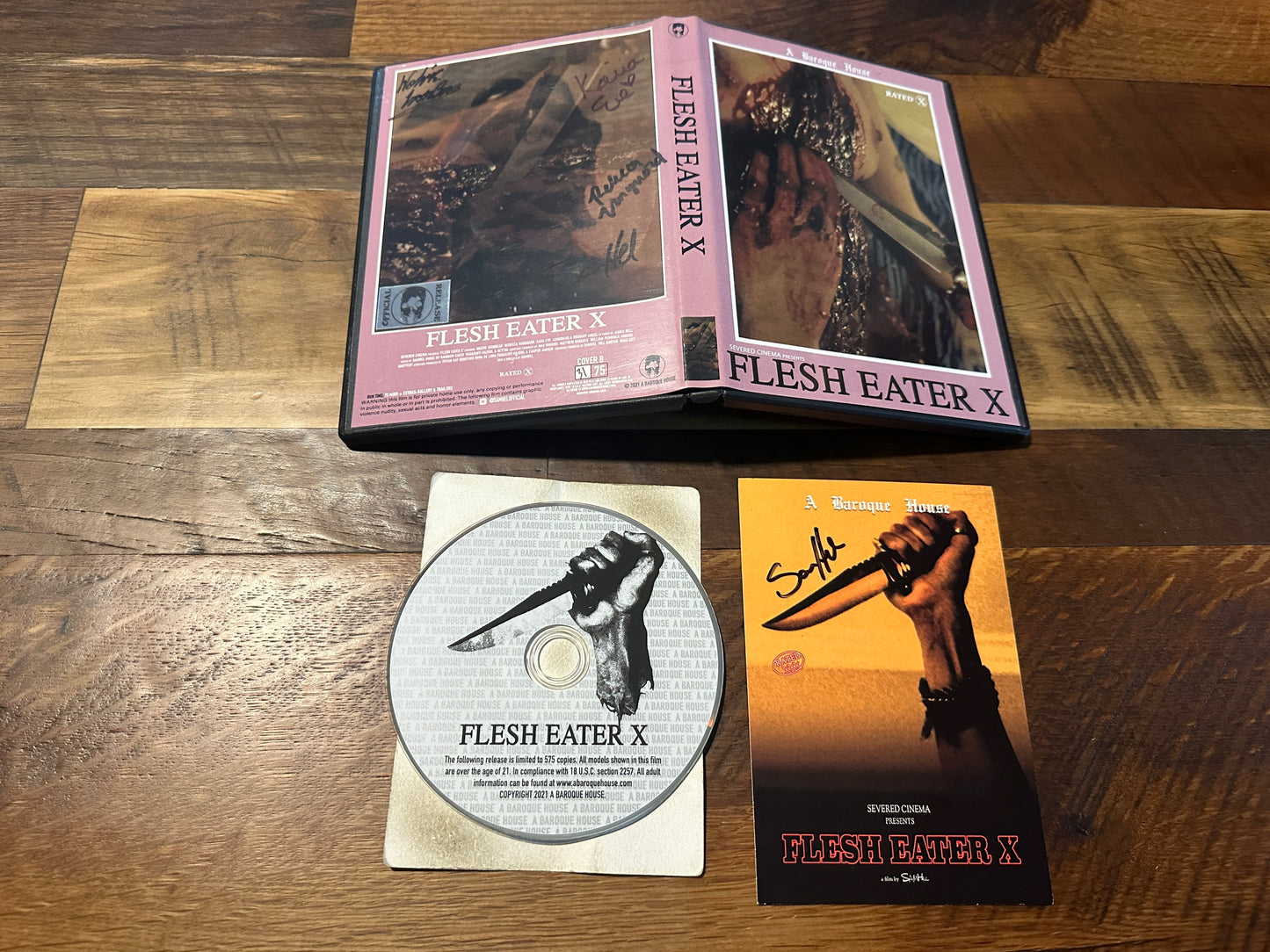 Flesh Eater X (DVD-R, Baroque House,75 Made, Official Release-OOP, Signed X4)