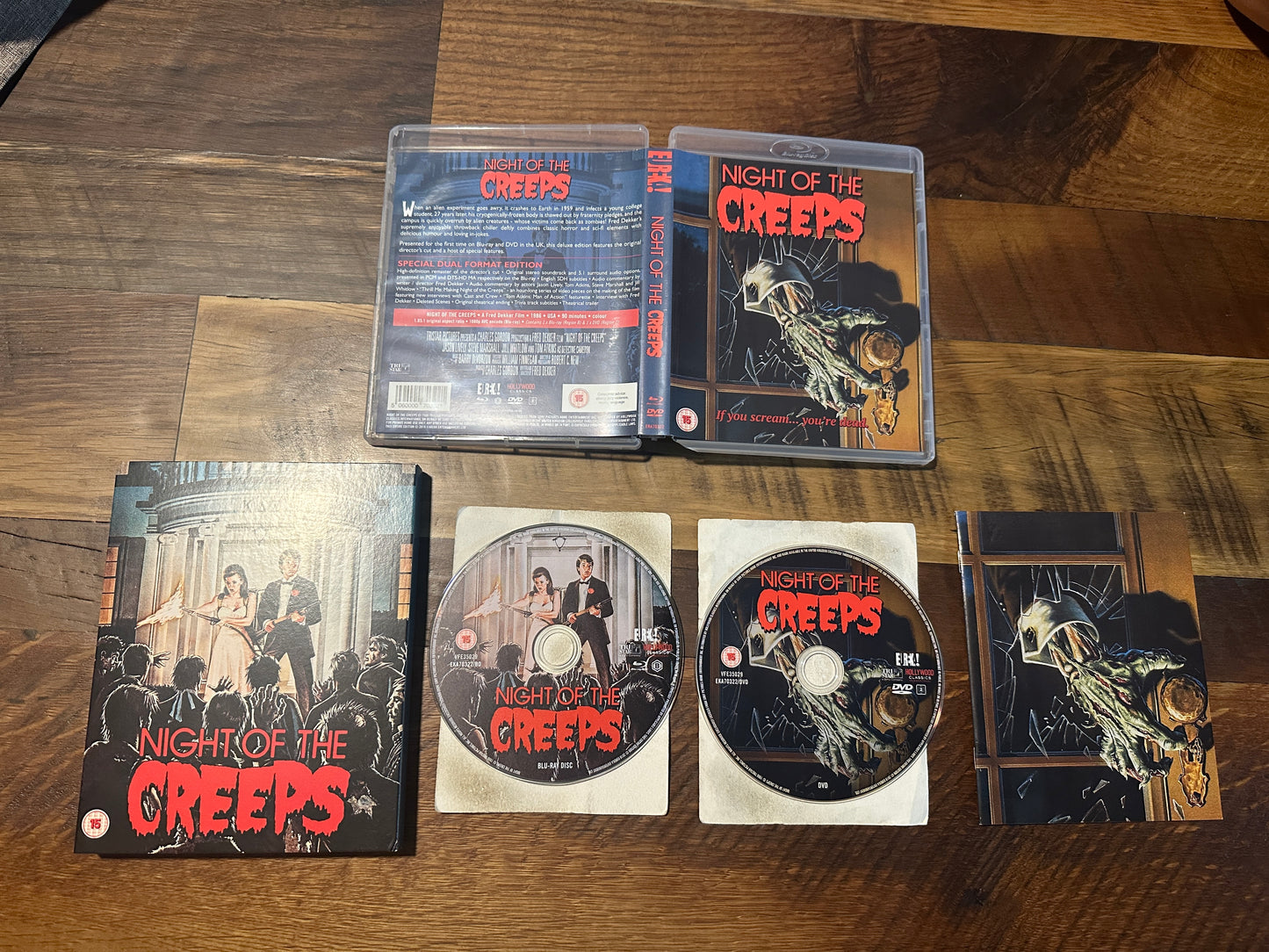 Night Of The Creeps Blu ray/DVD-Eureka-Slipcover-Region B-2 Disc-