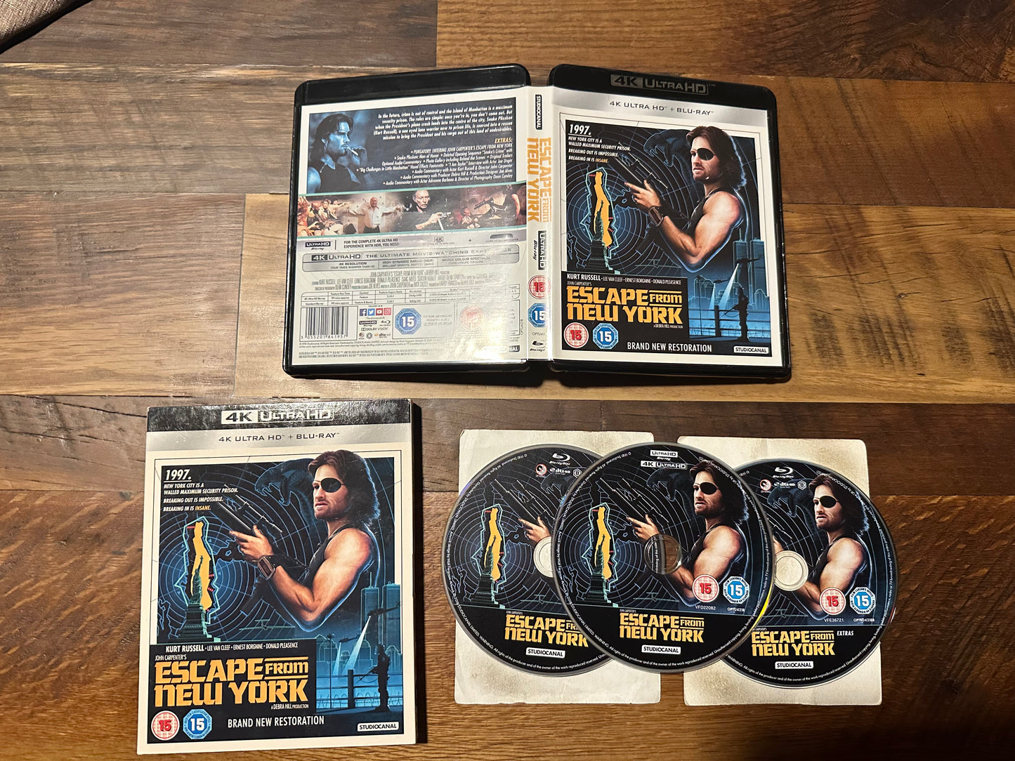 Escape From New York 4K Ultra HD/Blu ray-Studio Canal-Slipcover-3 Disc-