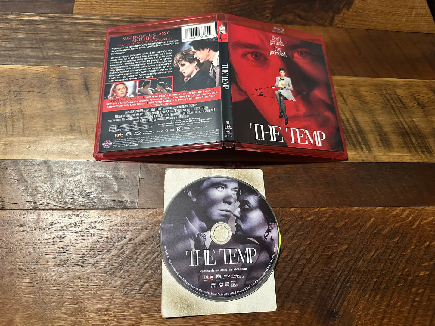 The Temp (Blu ray, Scream Factory, 90’s Classic, Widescreen)