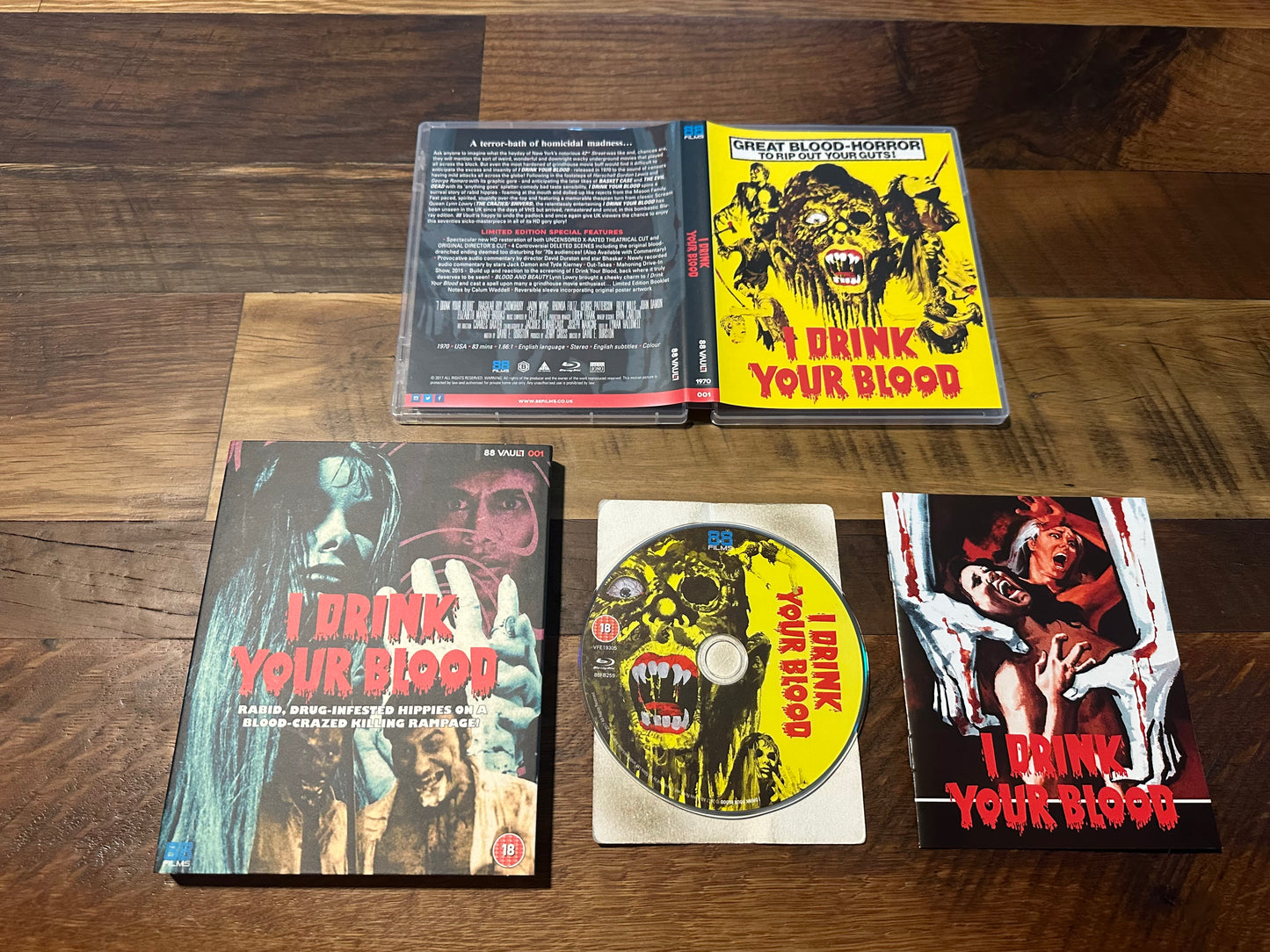 I Drink Your Blood Blu ray*88 Films*Region B*Limited Edition-Slipcover-