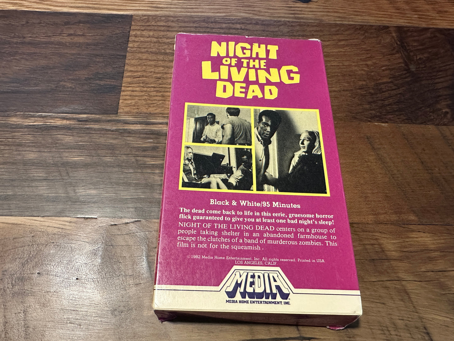Night of the Living Dead VHS-Slipcase-Media Home Ent-Double Flap