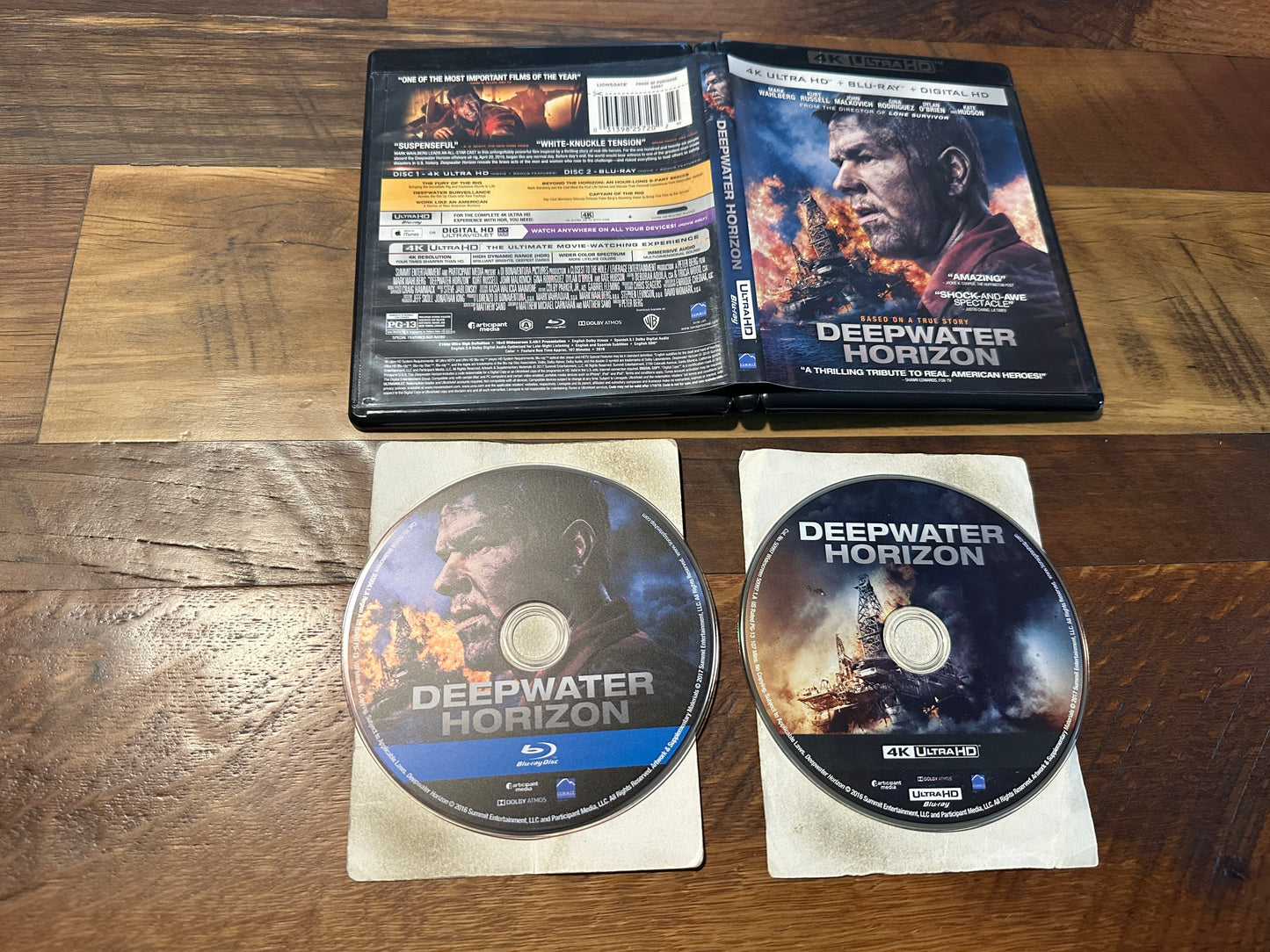 Deepwater Horizon (4K Ultra HD/Blu ray, Liongate, 2 Disc,M Wahlberg, No Digital)