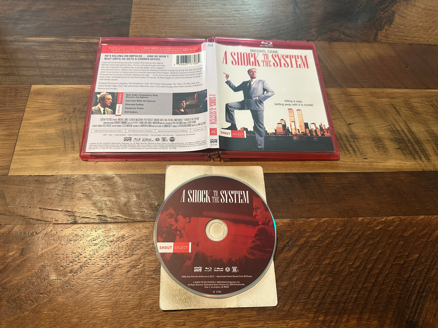A Shock To The System (Blu ray, Shout Select, Michael Caine 90’s Classic)
