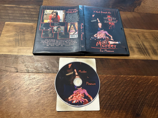 Murder For Pleasure DVD-Rare Limited Edition-Obscure Horror-OOP