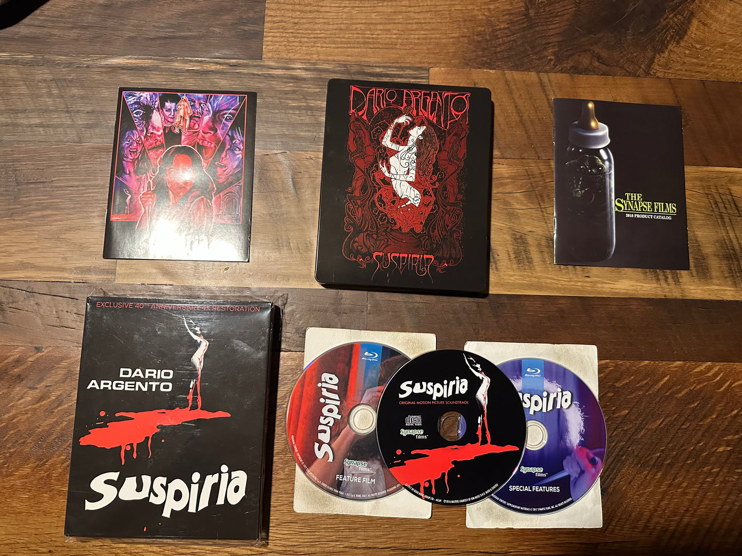 Suspiria Blu ray/CD-Synapse Films-Steelbook-3 Disc-40th Anniversary