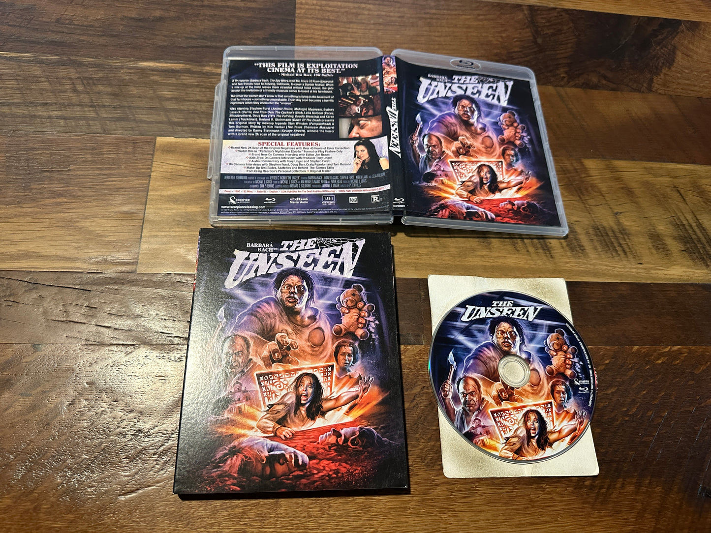 The Unseen (Blu ray, Scorpion Releasing, Slipcover, 80’s Horror)