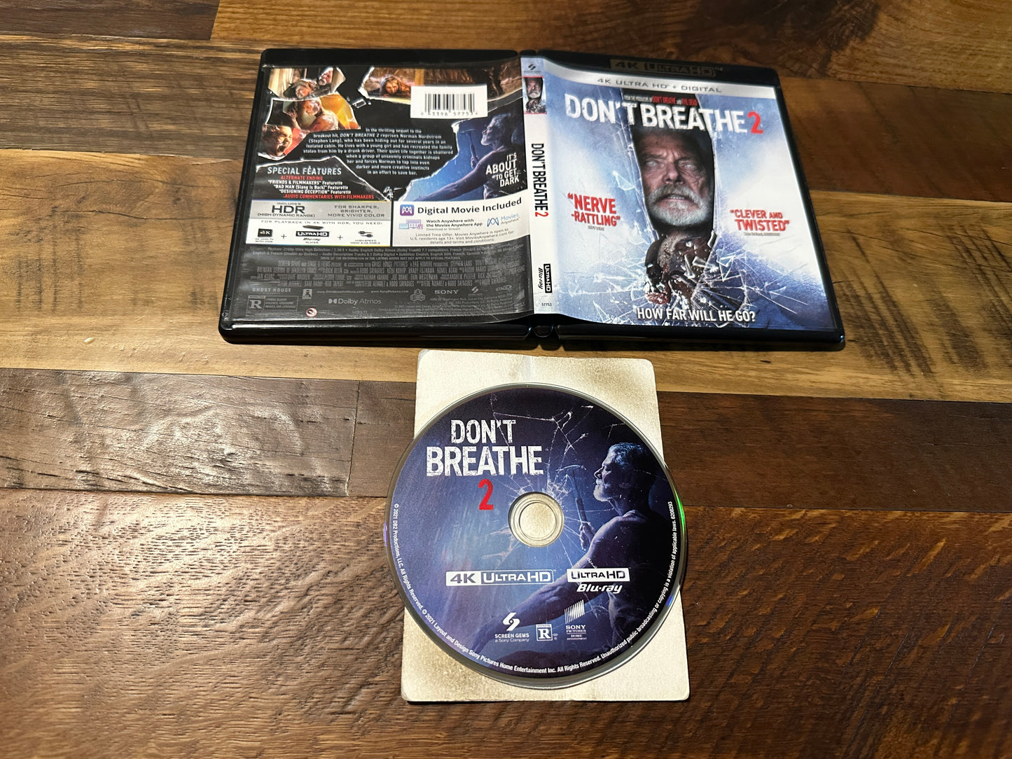 Don’t Breathe 2 (4K Ultra HD-Sony Pictures-2021 Classic Horror-No Digital)