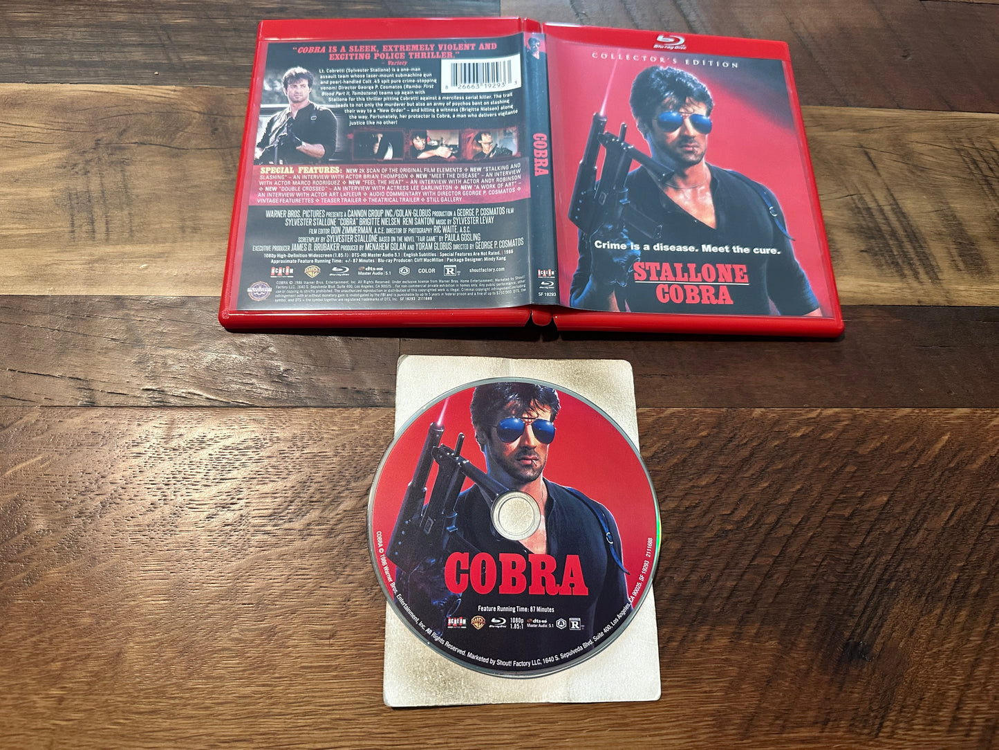 Cobra (Blu ray, Scream Factory, Collector’s Edition, Stallone Classic)