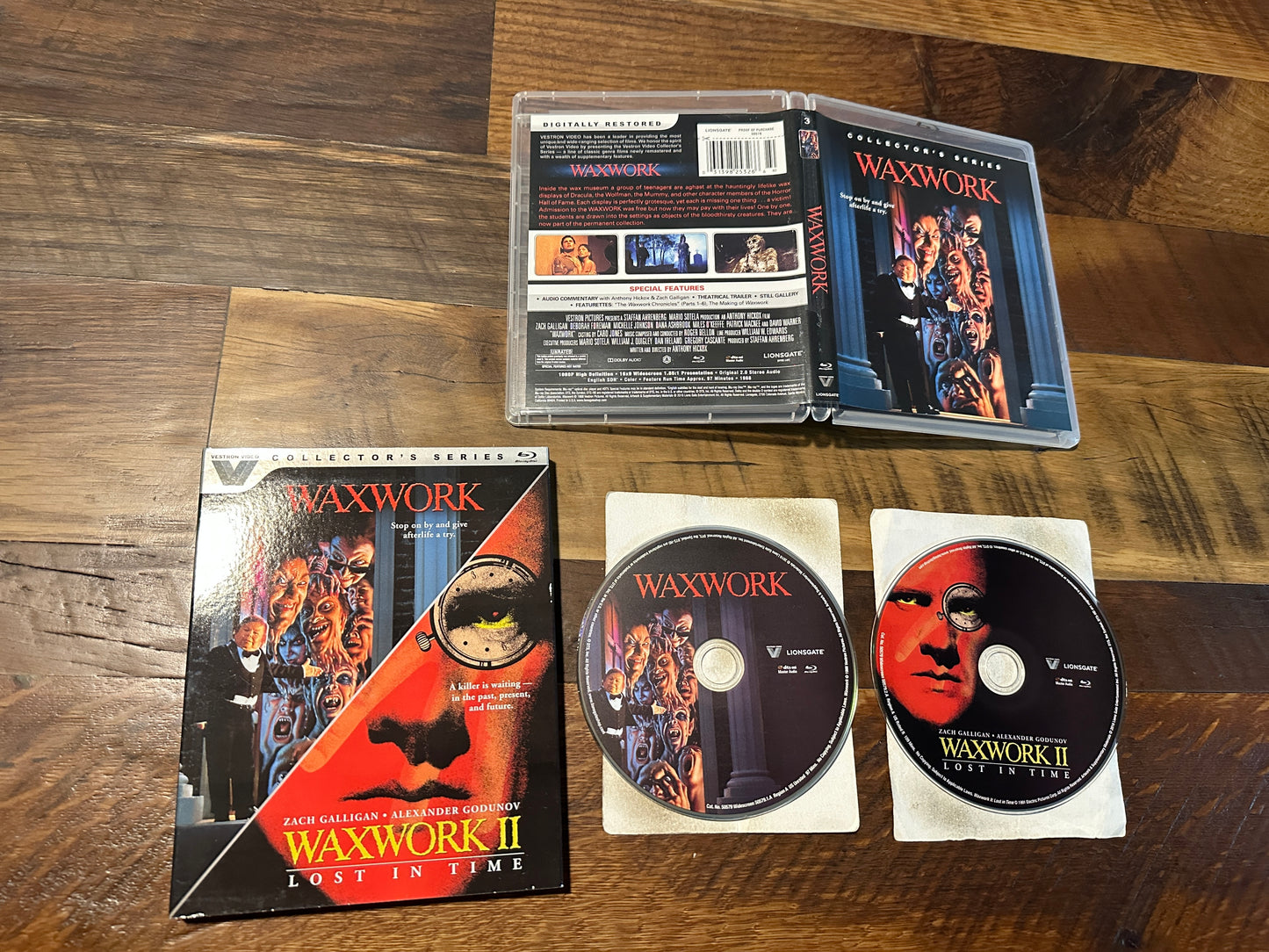 Waxwork 1 & 2 (Blu ray, Vestron Video, Slipcover, Collector’s Series)