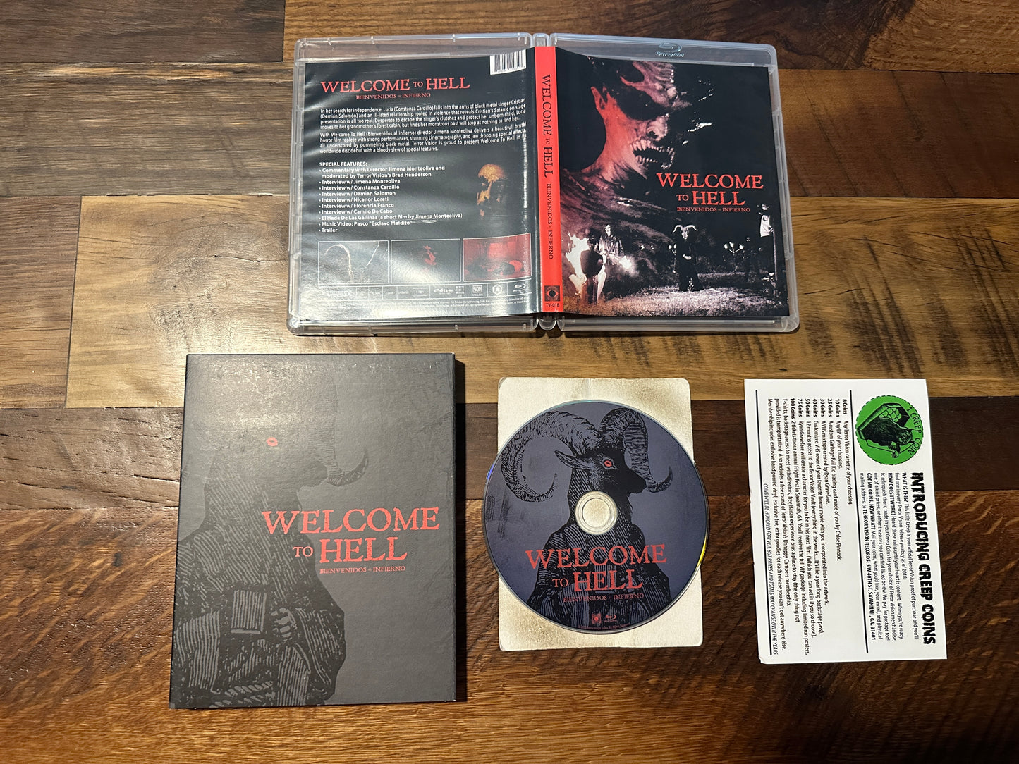 Welcome To Hell (Blu ray, Terror Vision, 2021 Horror, Slipcover)