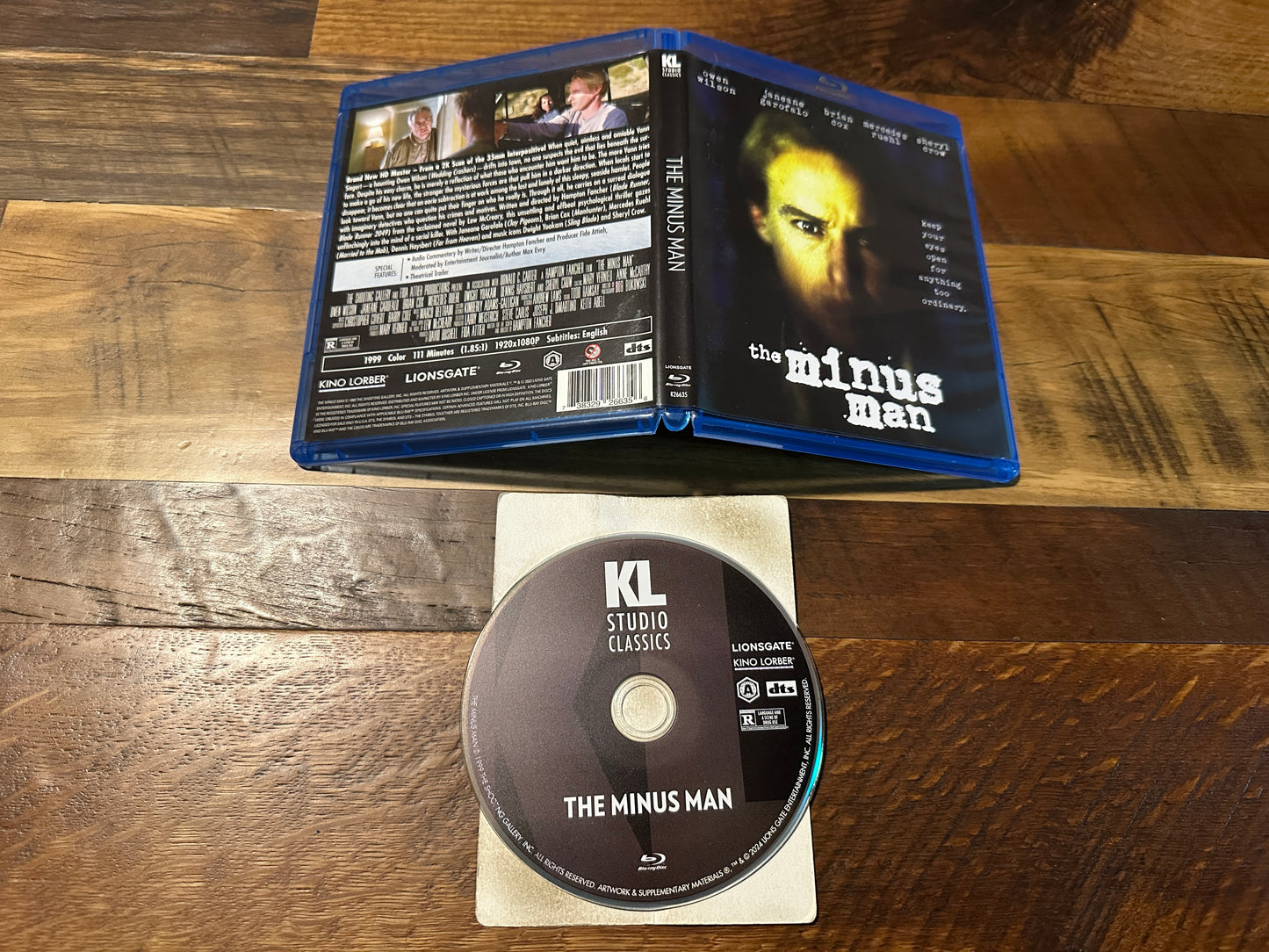 The Minus Man (Blu ray, Kino Lorber, 80’s Classic, Owen Wilson)