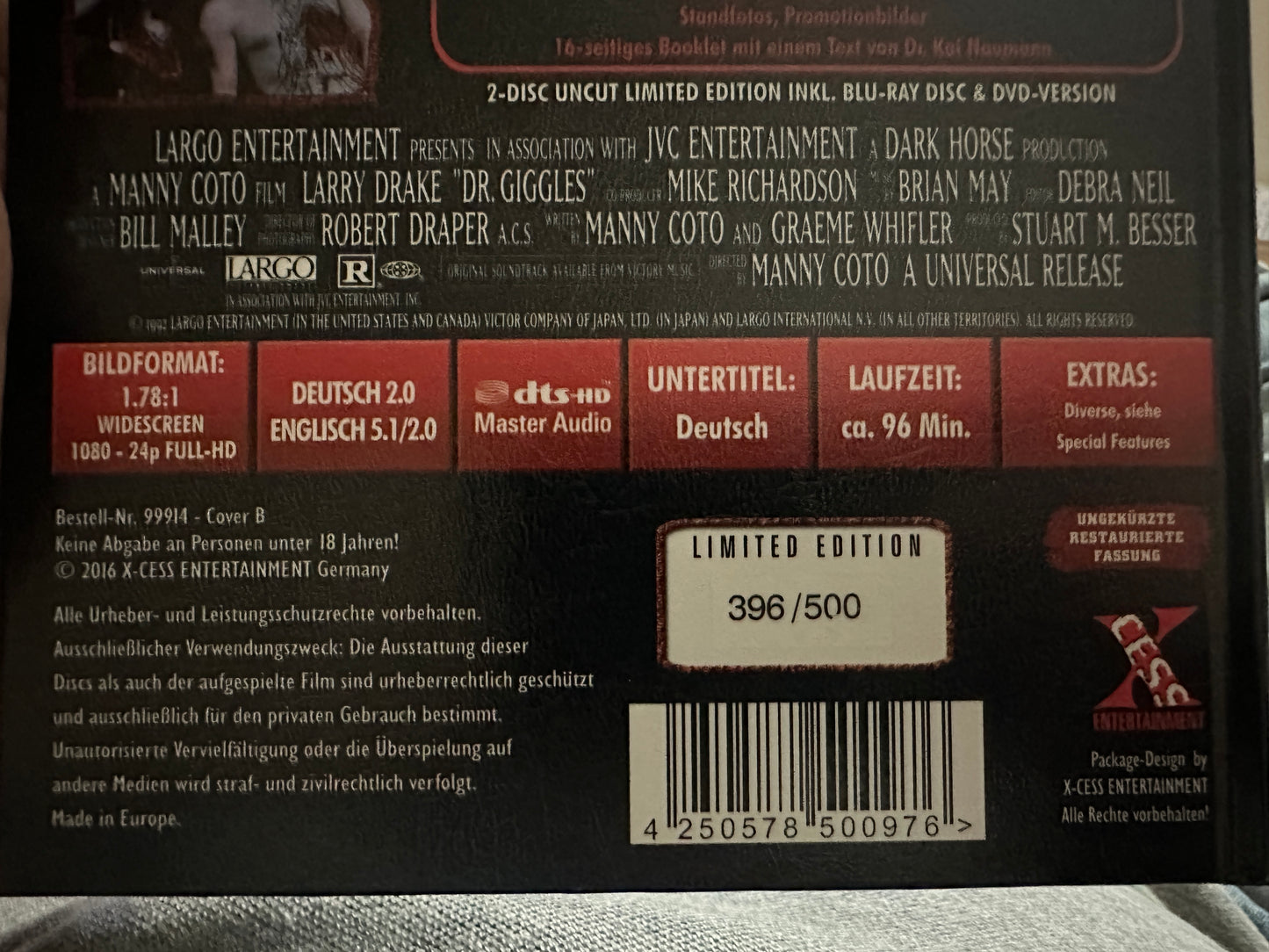 Dr. Giggles (Blu ray/DVD, Mediabook, X-cess Ent, 500 Made, Reg B)