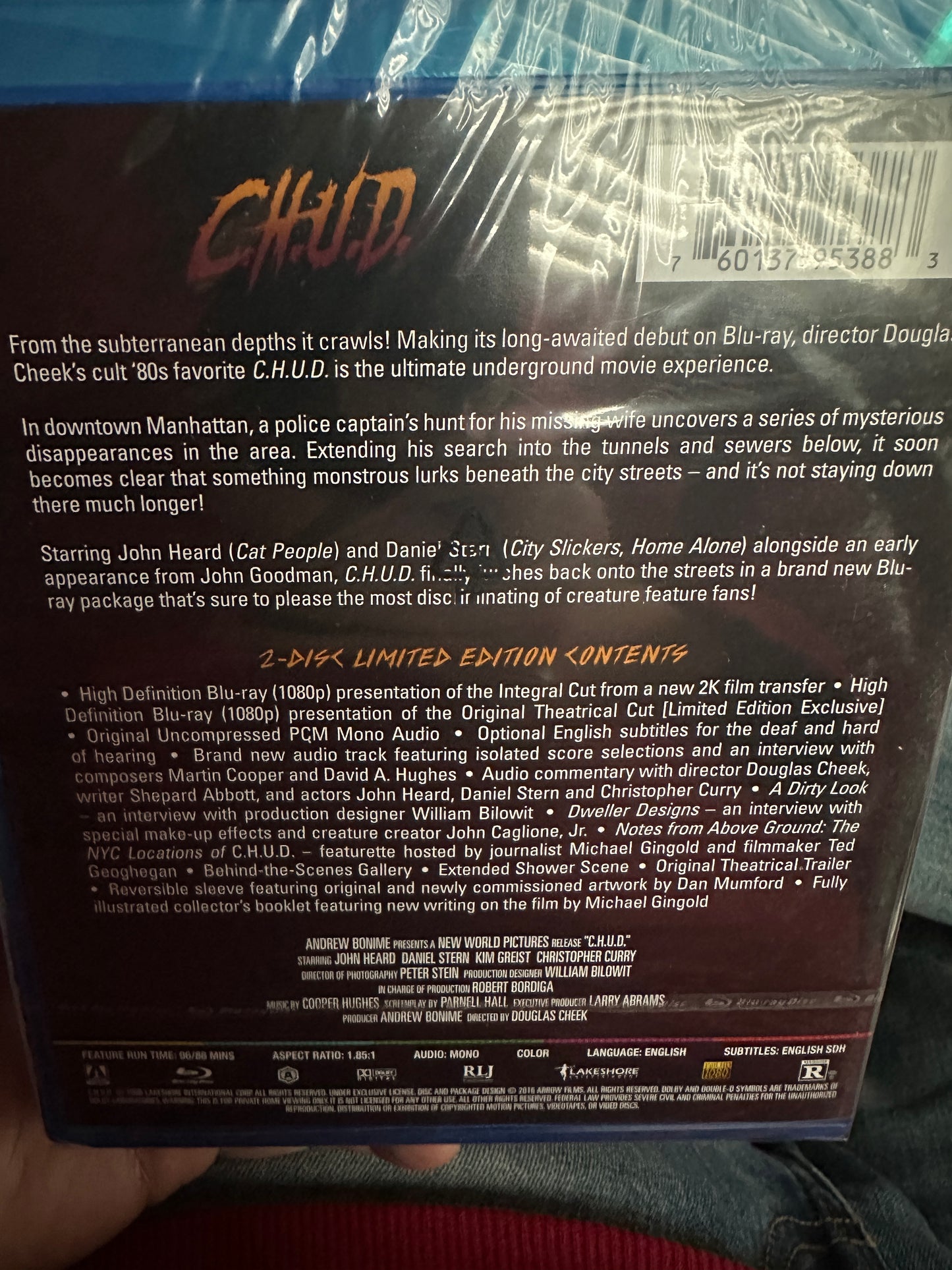 C.H.U.D. (Blu ray, Arrow Video, 2 Disc Limited Edition, 90’s Horror, NEW)