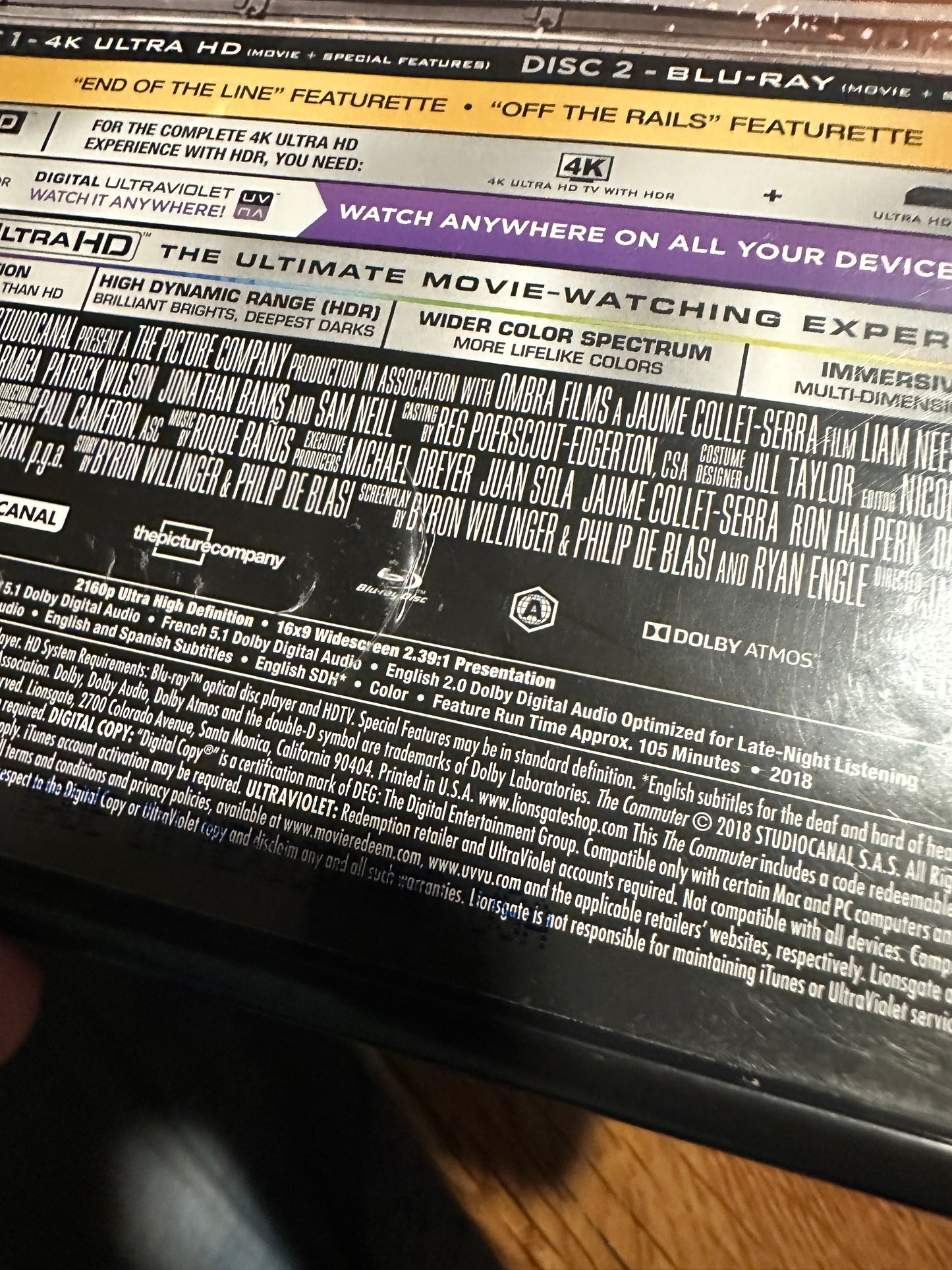 The Commuter (4K Ultra HD/Blu ray, Lionsgate, Liam Neeson, No Digital)