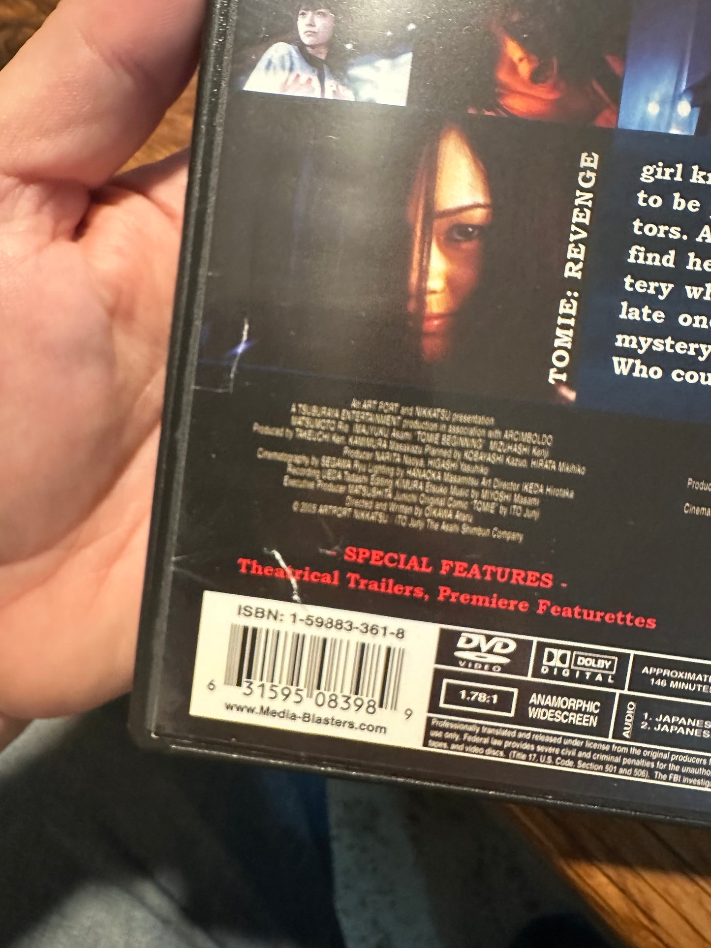 Tomie Beginning & Tomie Revenge DVD-Double Feature-Tokyo Shock-2 Disc